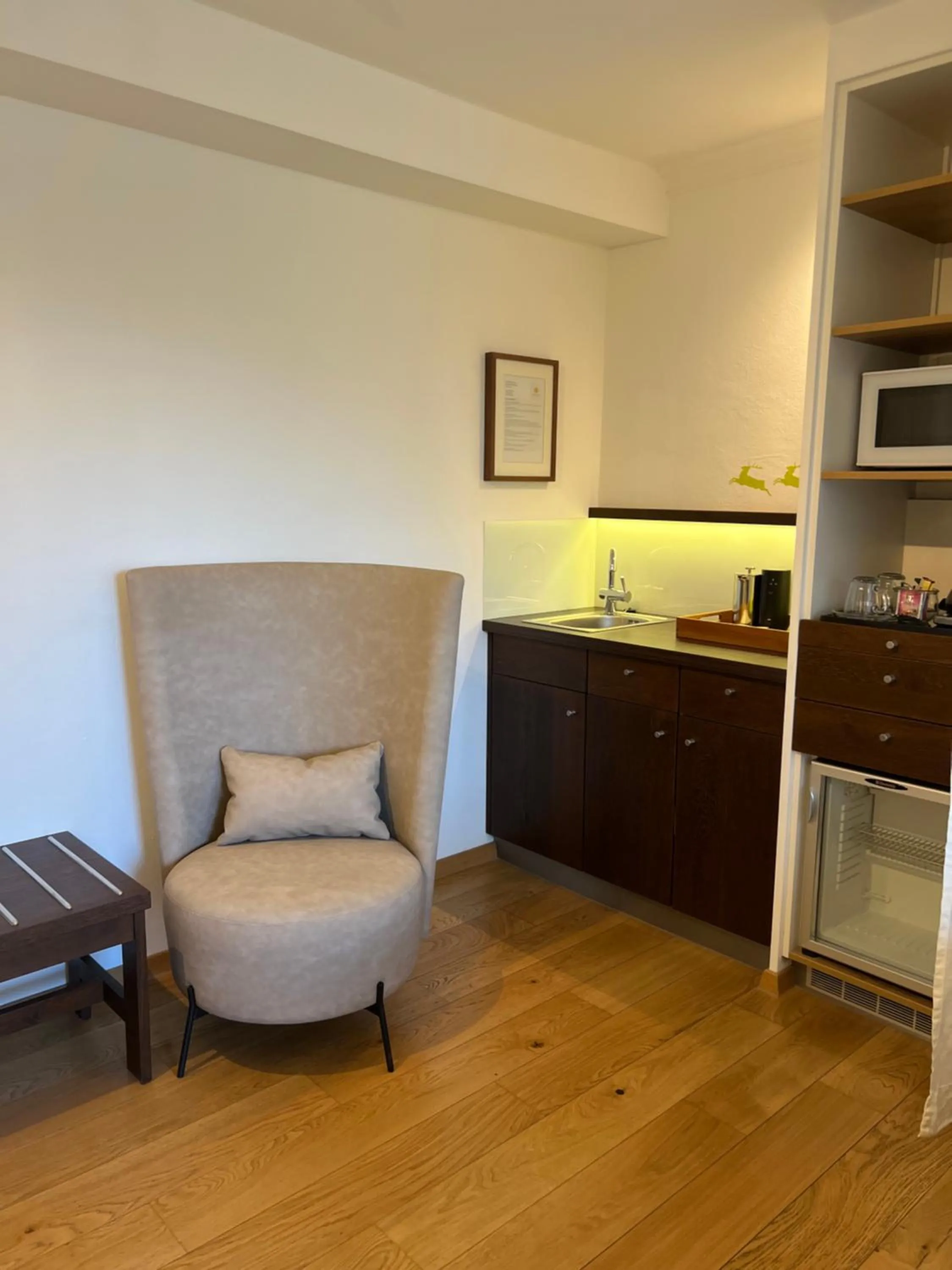 Kitchen or kitchenette in Aparthotel Parsberg GreenDesign