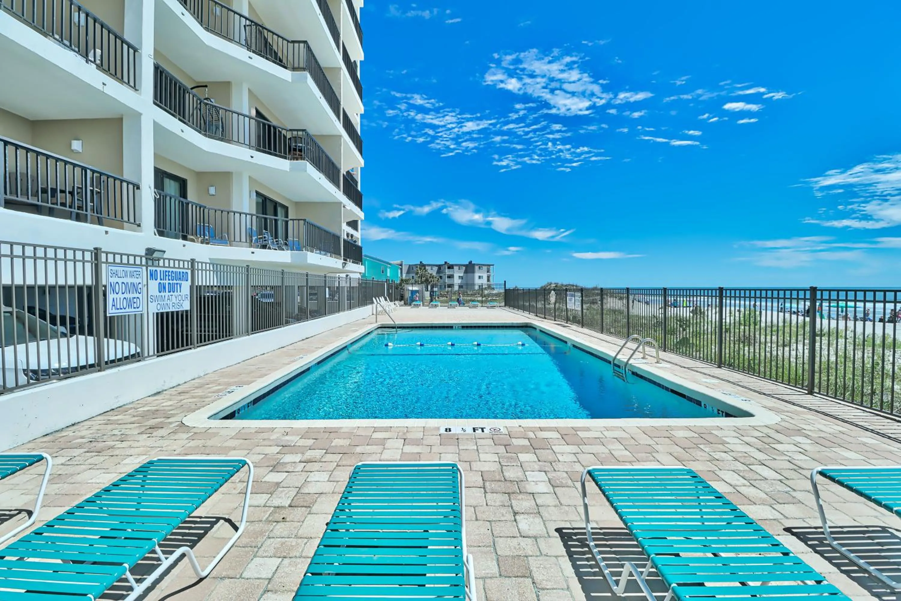 Pool view in Direct Ocean Front 3BR 3BA Beach Front