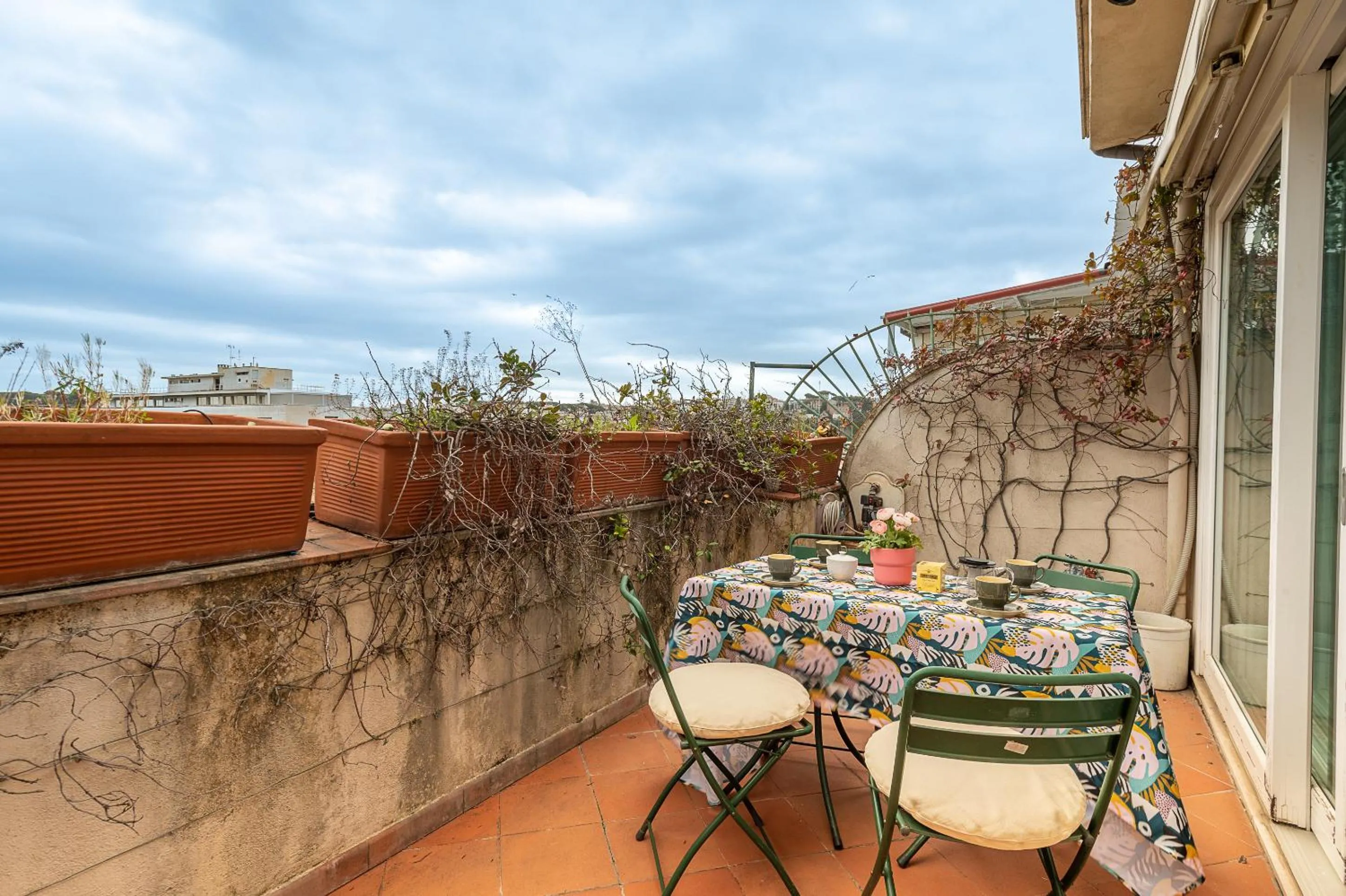 Balcony/Terrace in Tiffany's apartment Flaminio