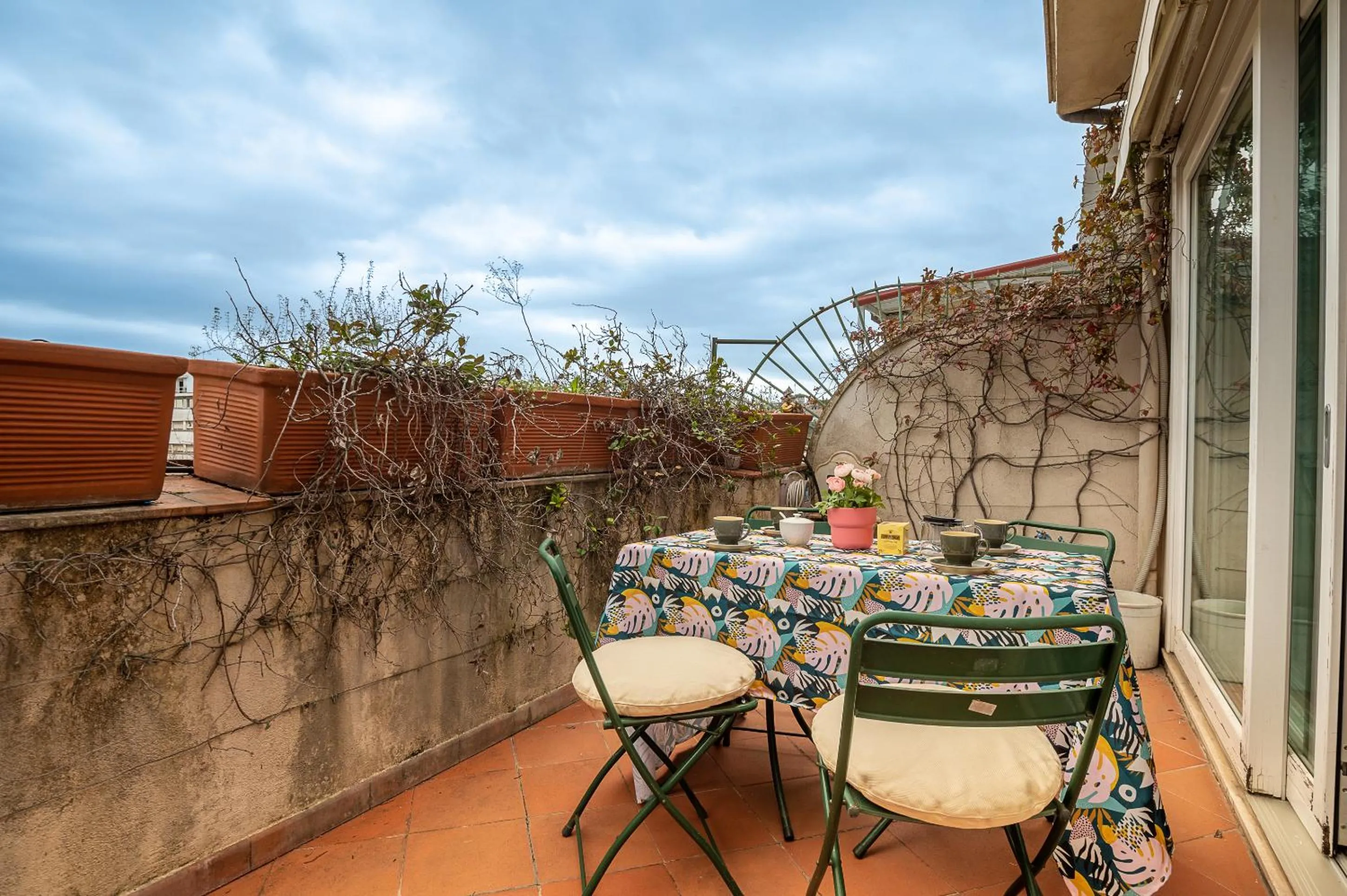 Balcony/Terrace in Tiffany's apartment Flaminio