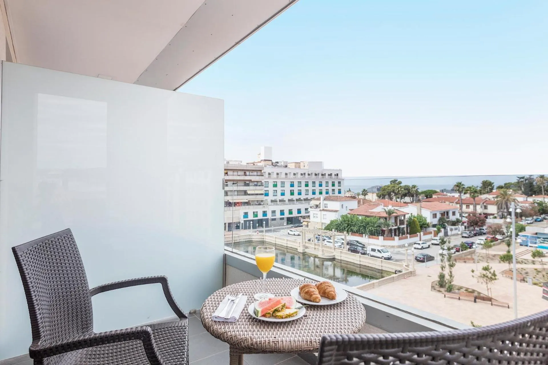 Balcony/Terrace in Hotel Balneario Playa de Comarruga