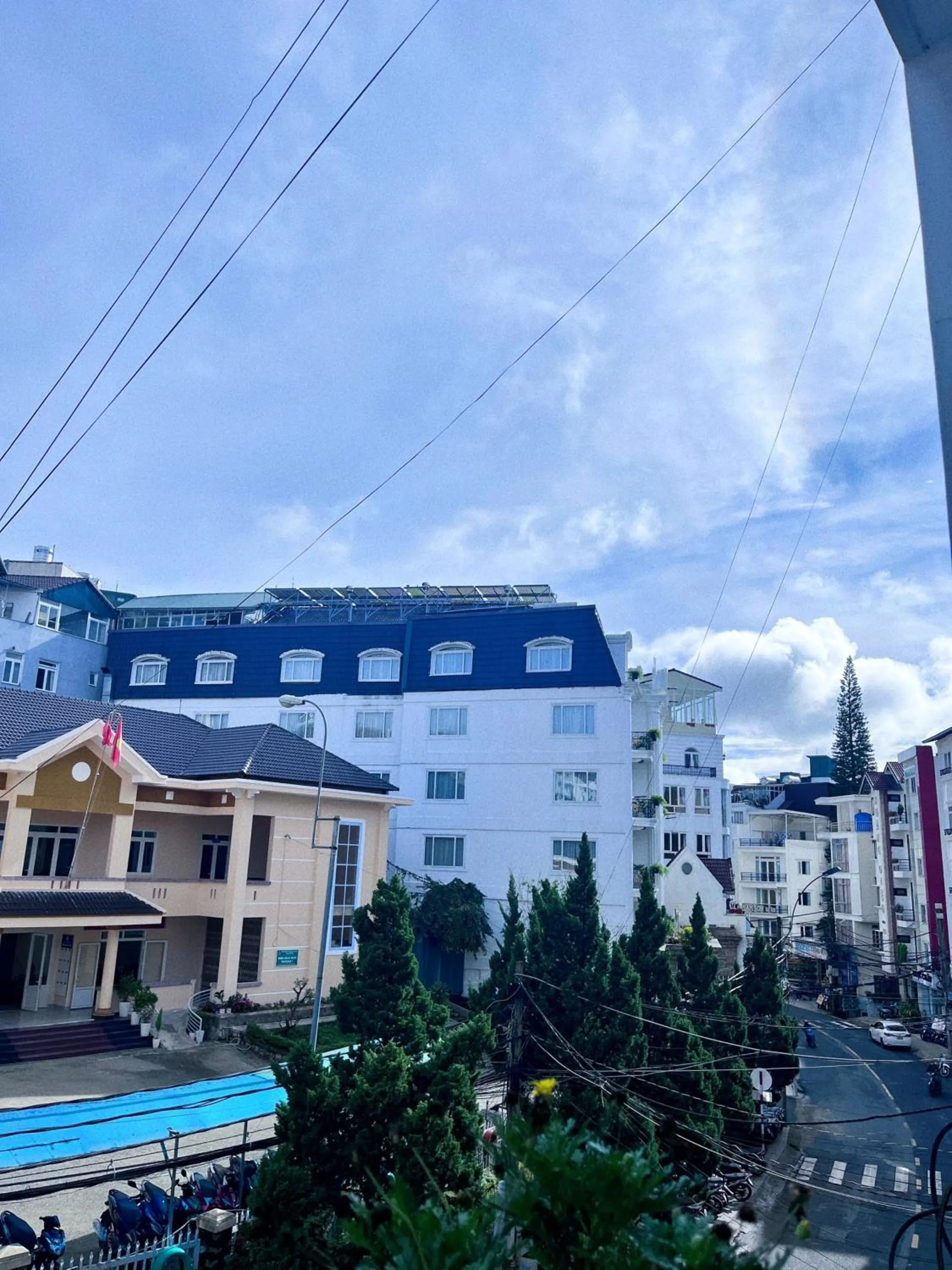 Pool view in Glory Gia Huy Hotel