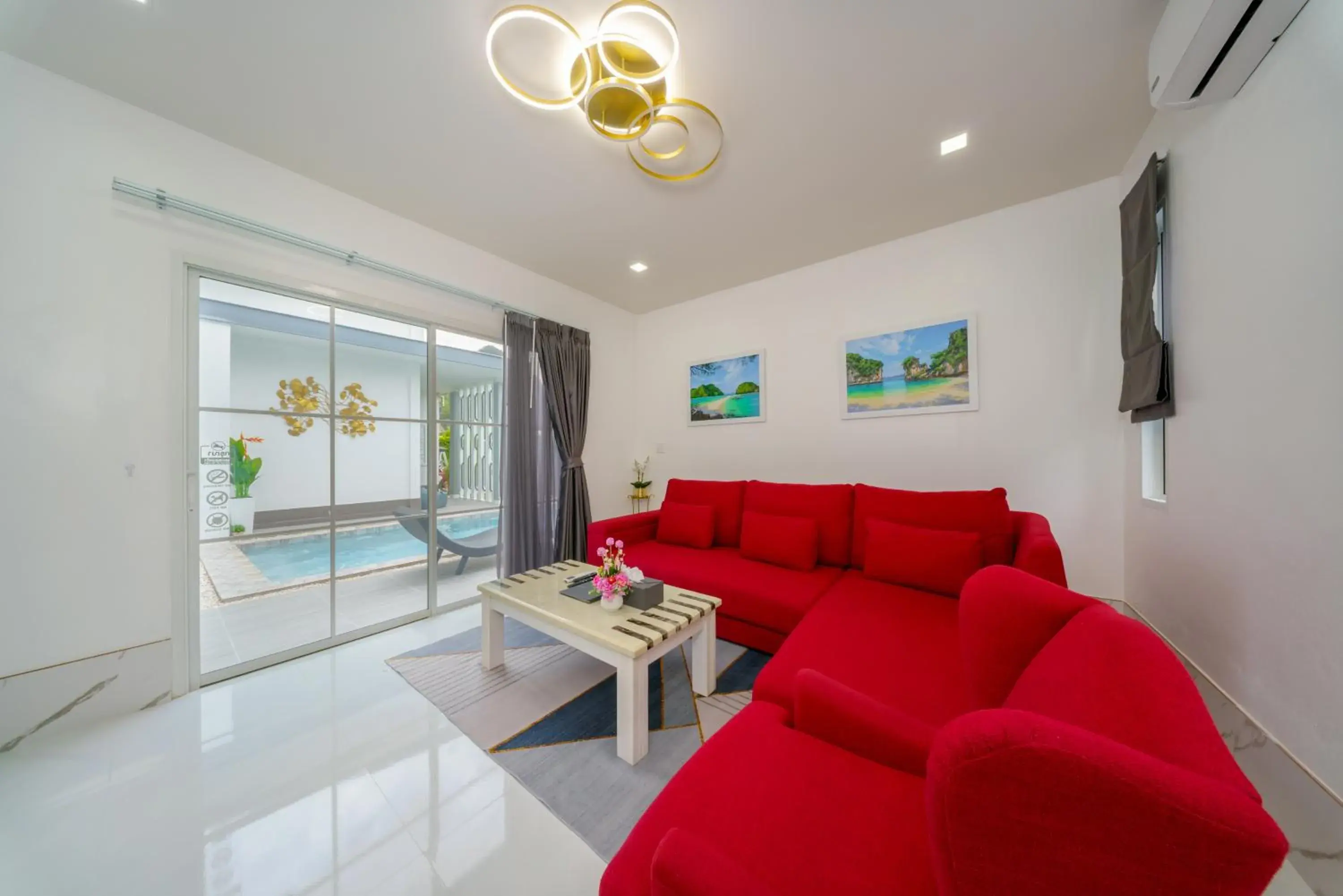 Living room in Lark Pool Villa Aonang Krabi Living room in Lark Pool Villa Aonang Krabi