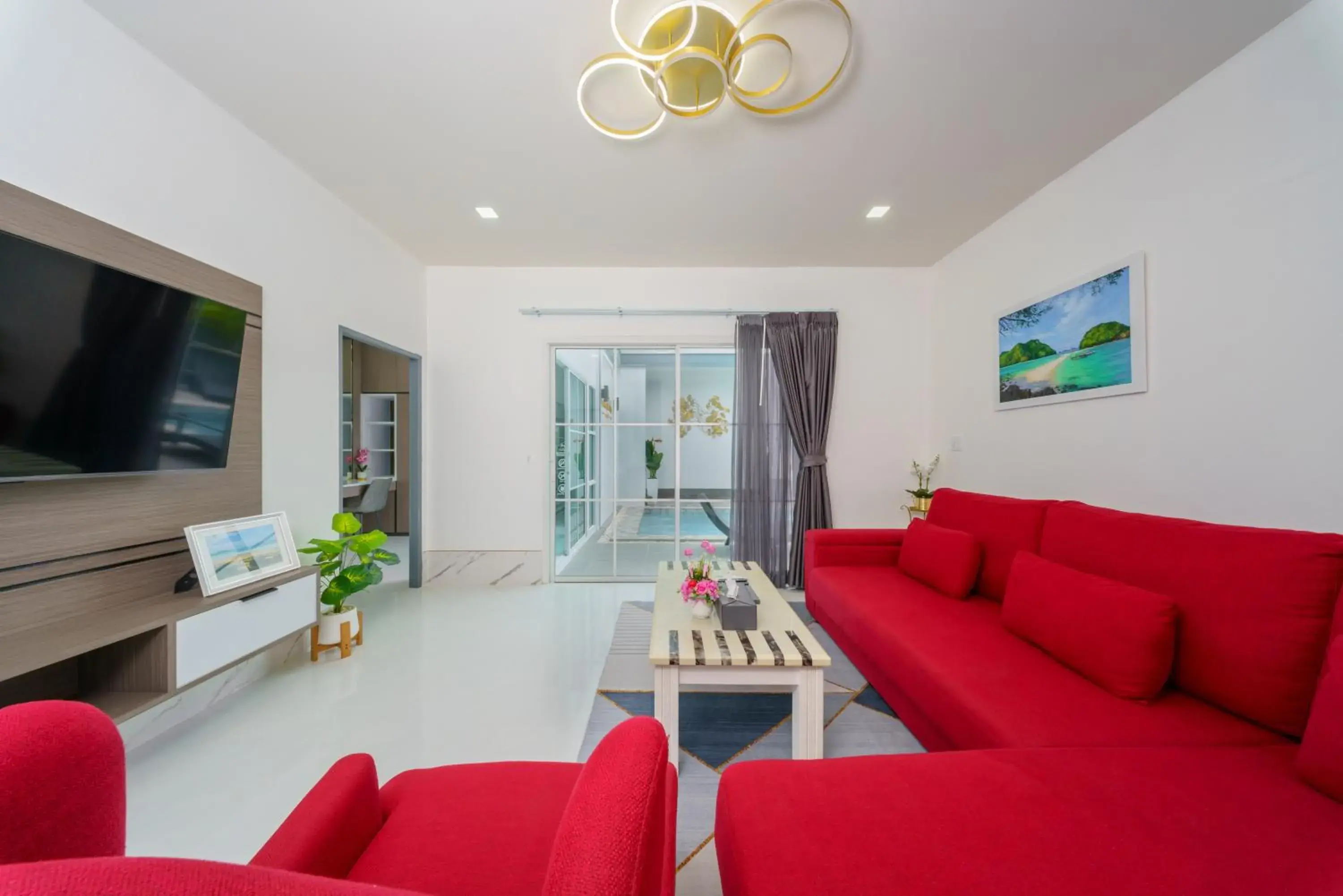 Living room in Lark Pool Villa Aonang Krabi Living room in Lark Pool Villa Aonang Krabi