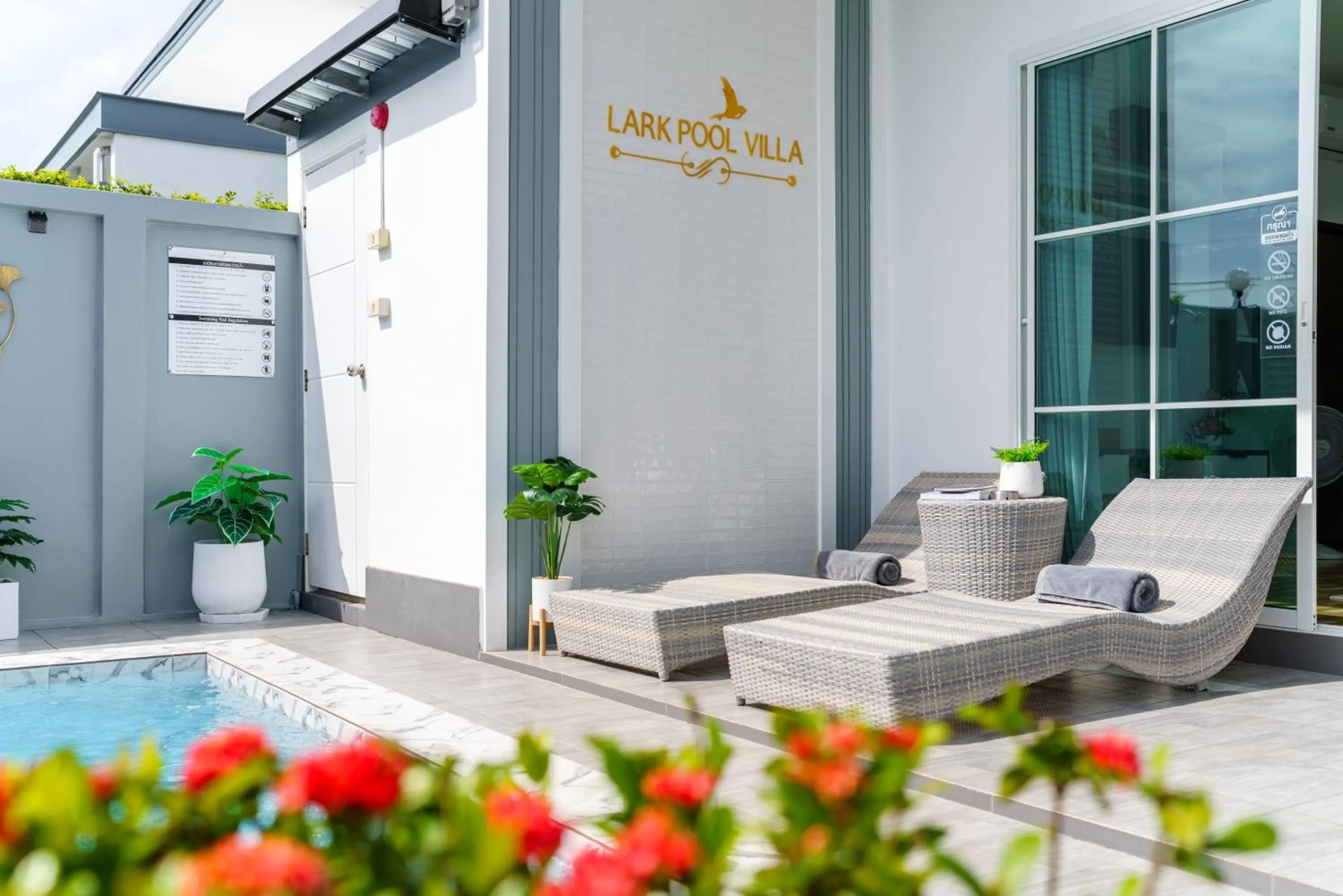 sunbed in Lark Pool Villa Aonang Krabi