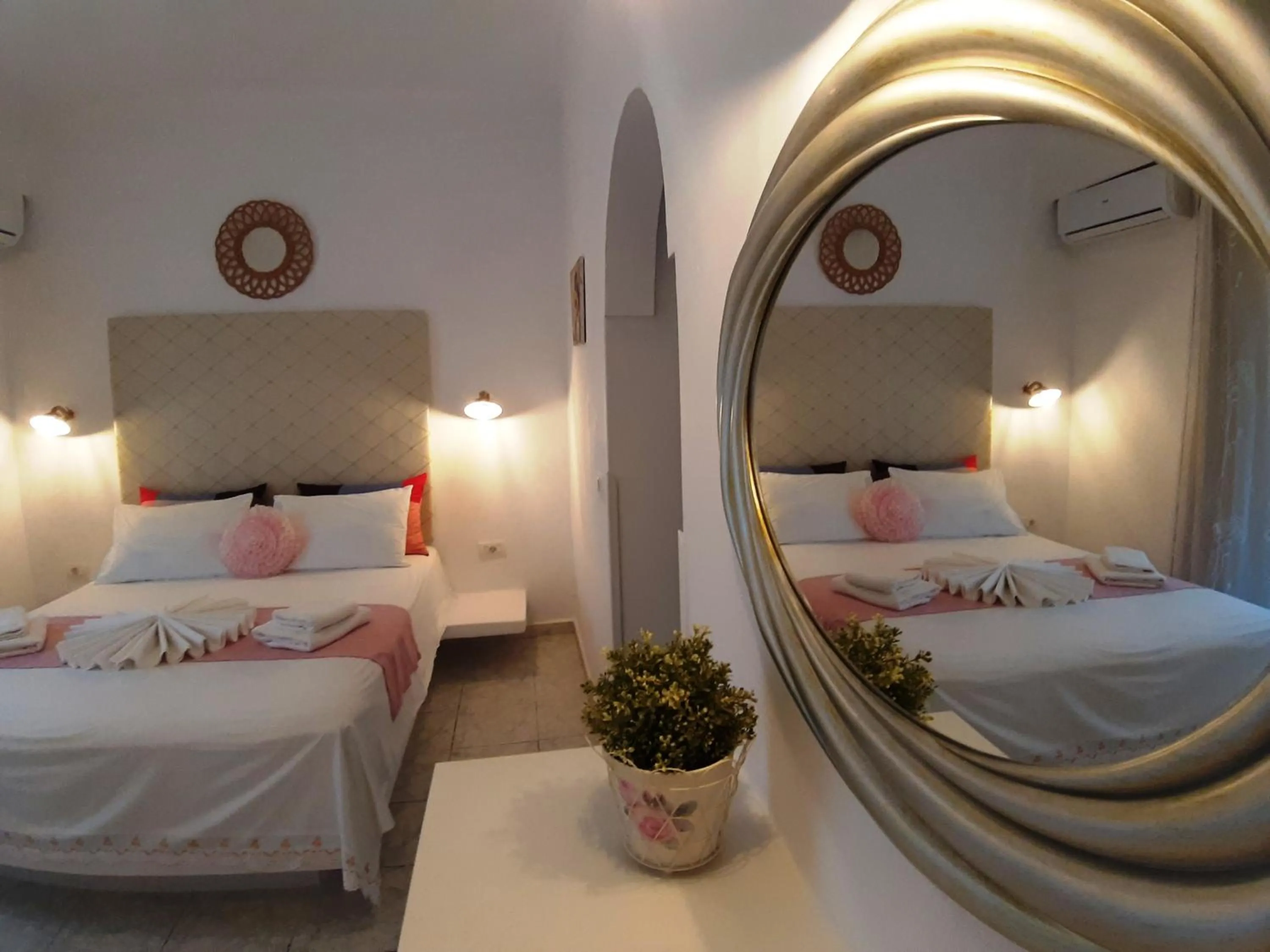 Bed in Atalos Suites