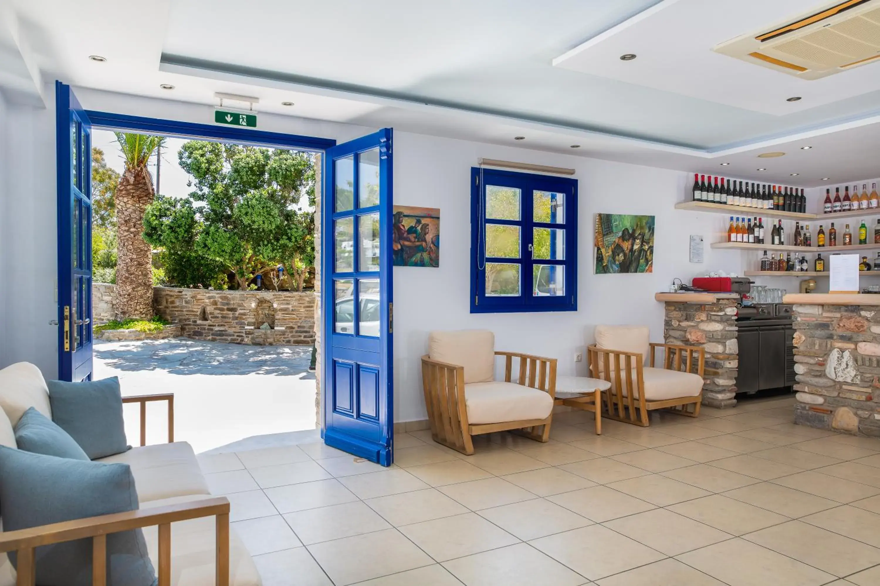 Living room in Pyrgaki Hotel Living room in Pyrgaki Hotel