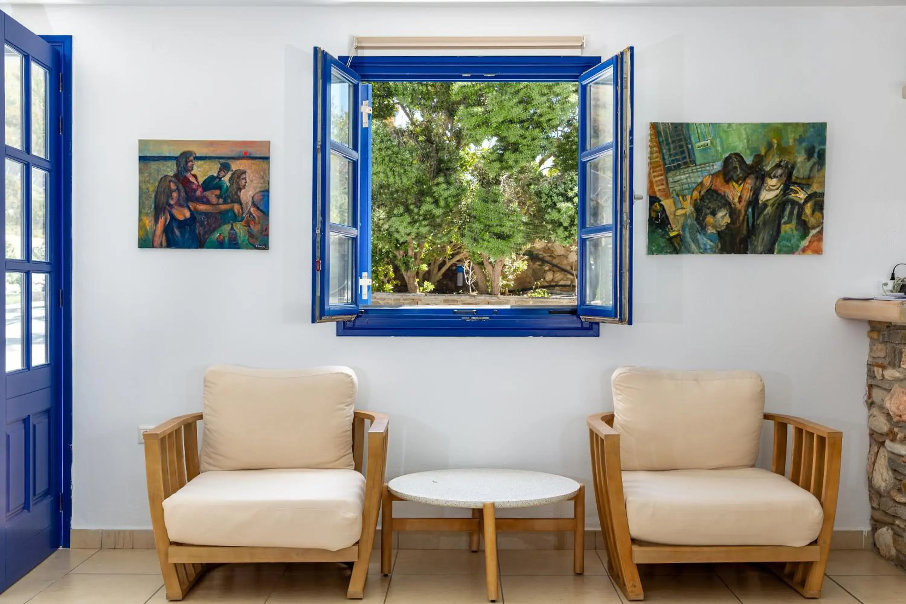 Living room in Pyrgaki Hotel Living room in Pyrgaki Hotel