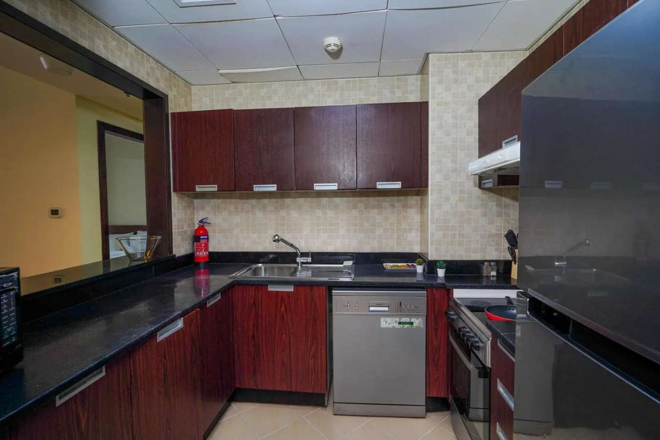 Kitchen or kitchenette in Unique 1BR Apartment in Sport City