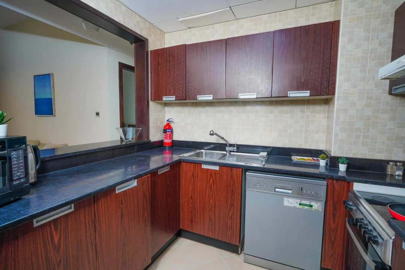 Kitchen or kitchenette in Unique 1BR Apartment in Sport City