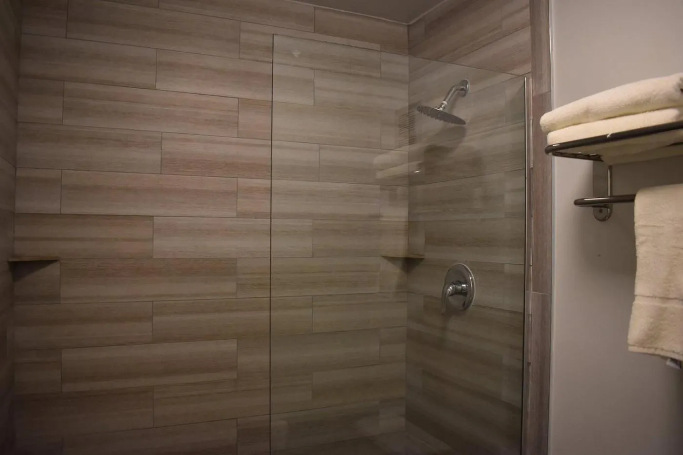 Shower in Super 8 by Wyndham Daleville-Fort Novosel