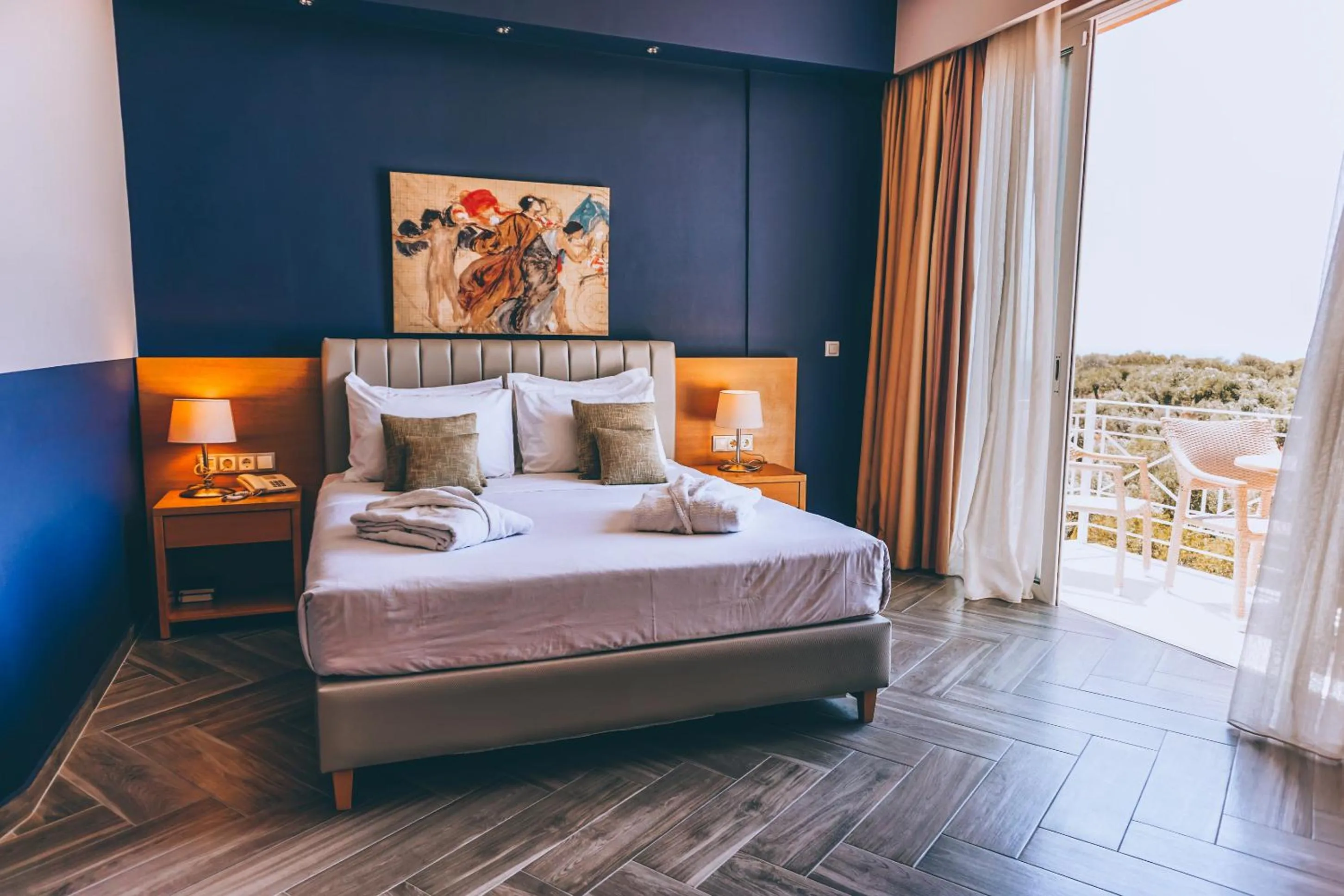 Bed in Apollo Resort Art Hotel