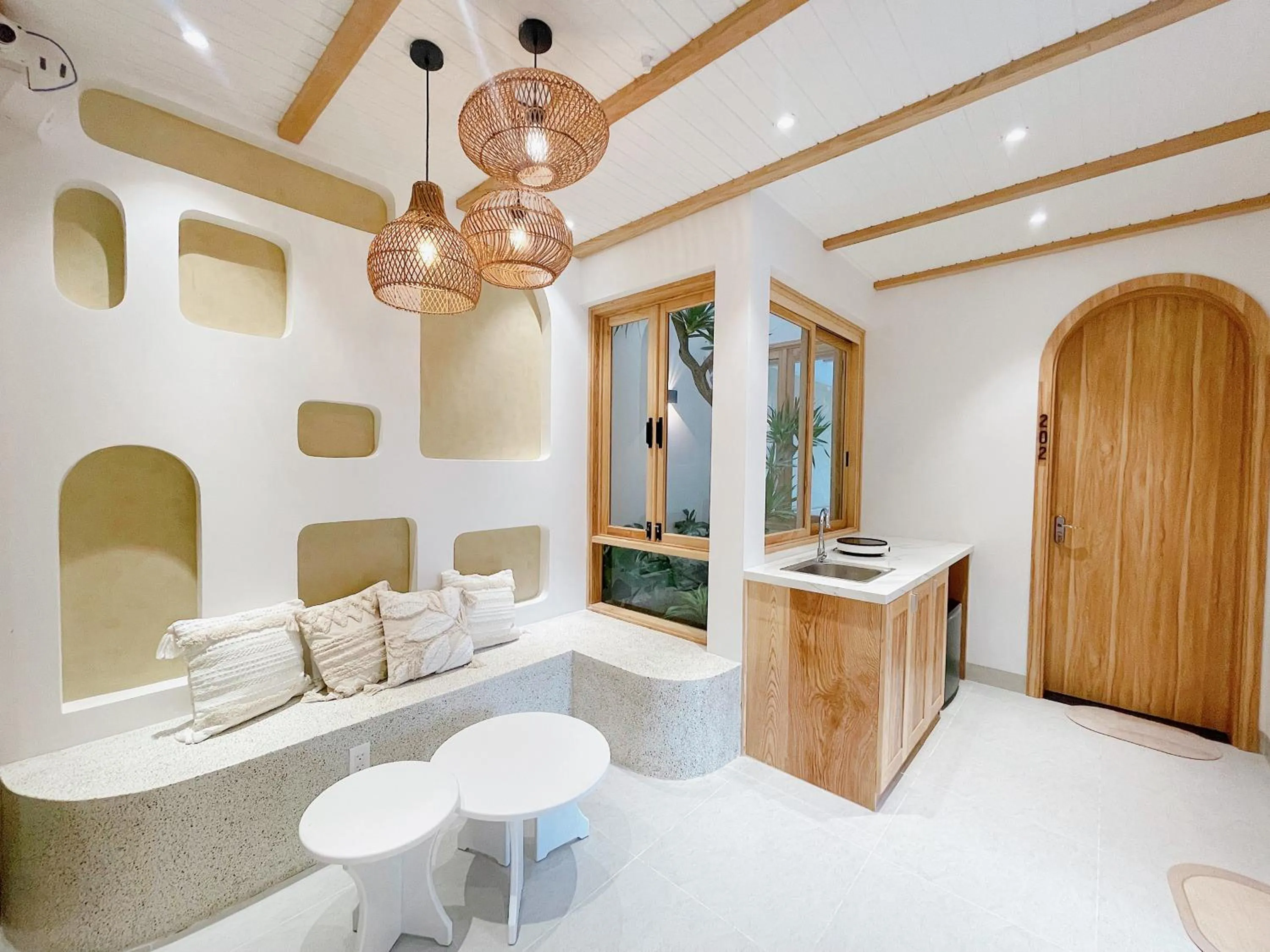 Photo of the whole room in Baphu Beachwalk Apartment - 5 min walk to My Khe beach