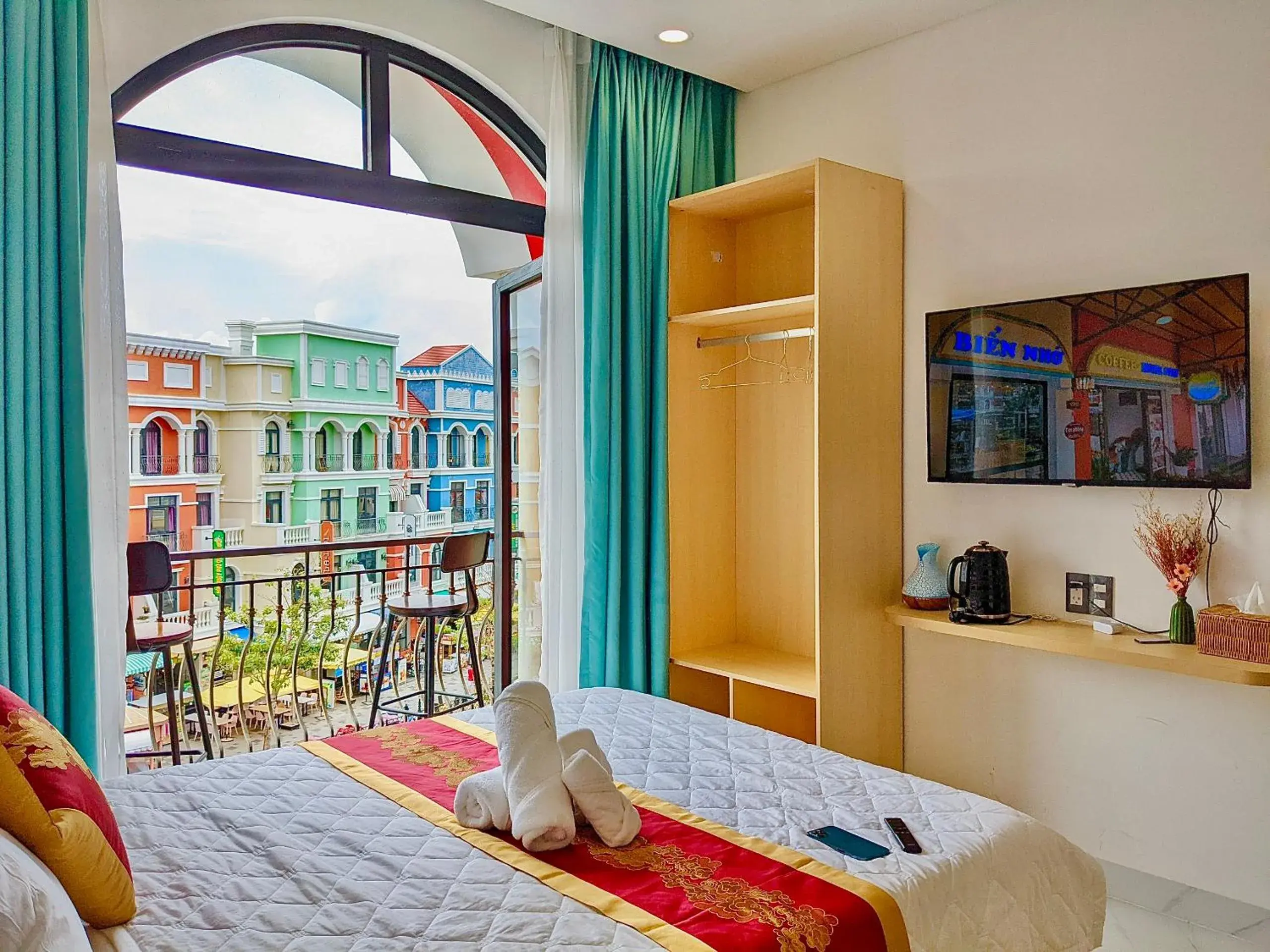 Balcony/Terrace, Bed in Biển Nhớ Homestay & Spa Phú Quốc Balcony/Terrace, Bed in Biển Nhớ Homestay & Spa Phú Quốc