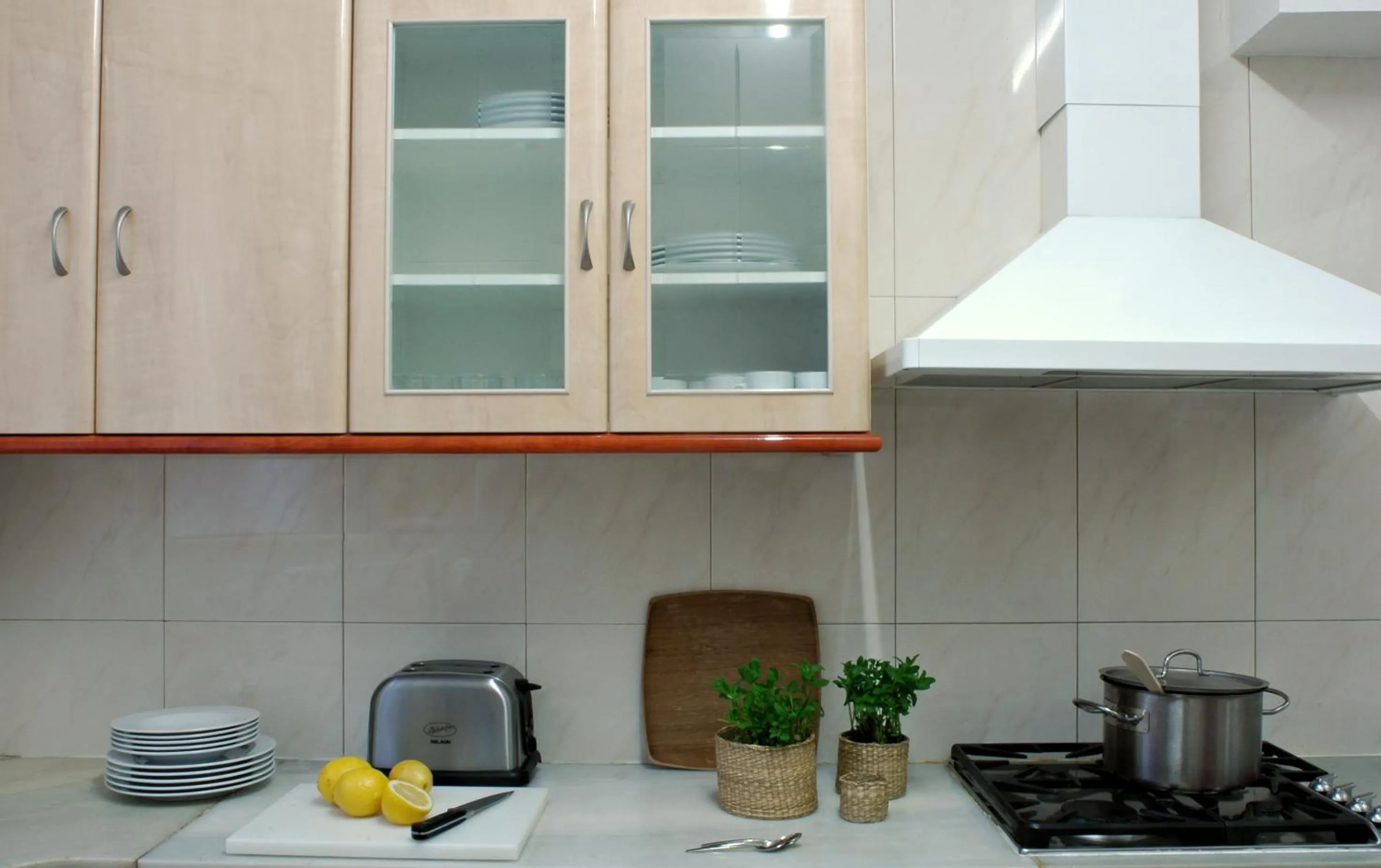 Kitchen or kitchenette in AinB B&B Eixample-Muntaner