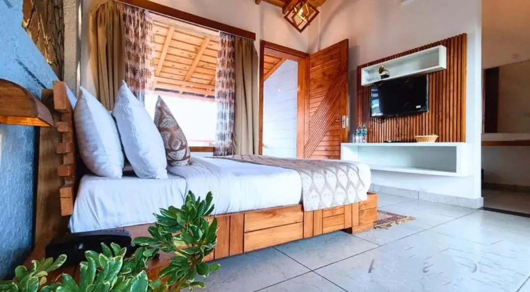 Photo of the whole room, Bed in KK Jungle View Resort Photo of the whole room, Bed in KK Jungle View Resort