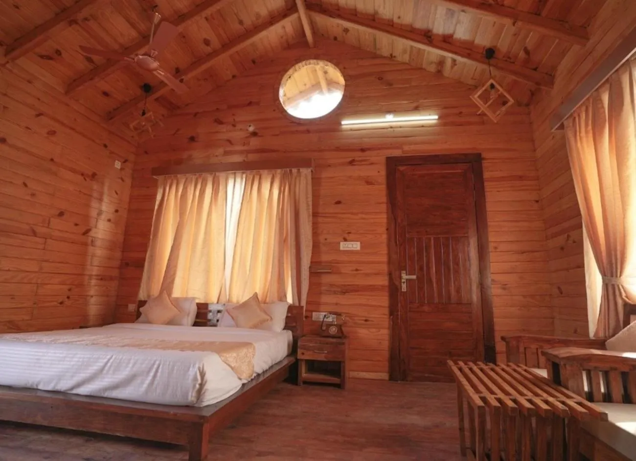 Bedroom, Bed in KK Jungle View Resort - Jim Corbett