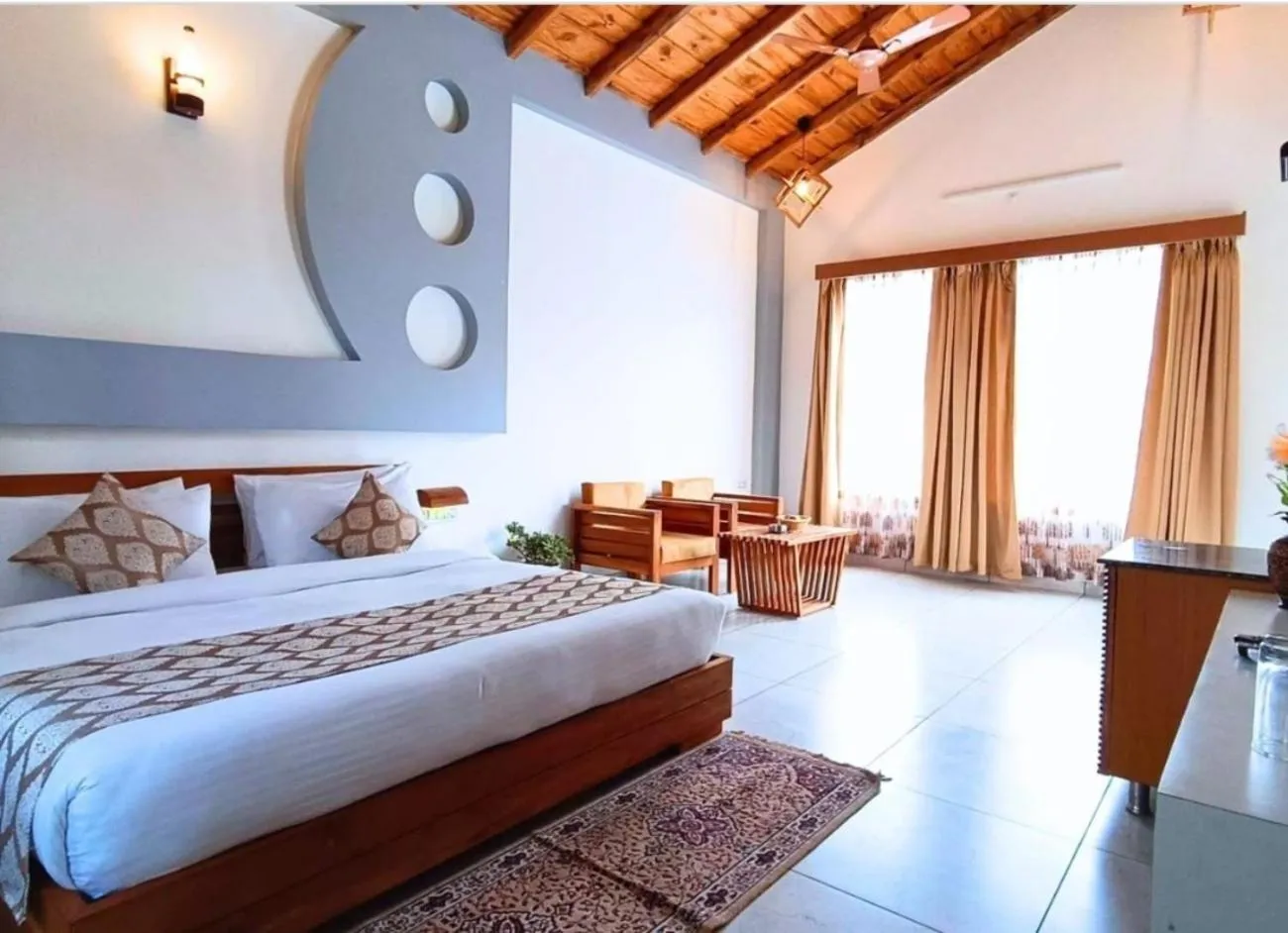 Bedroom, Bed in KK Jungle View Resort - Jim Corbett