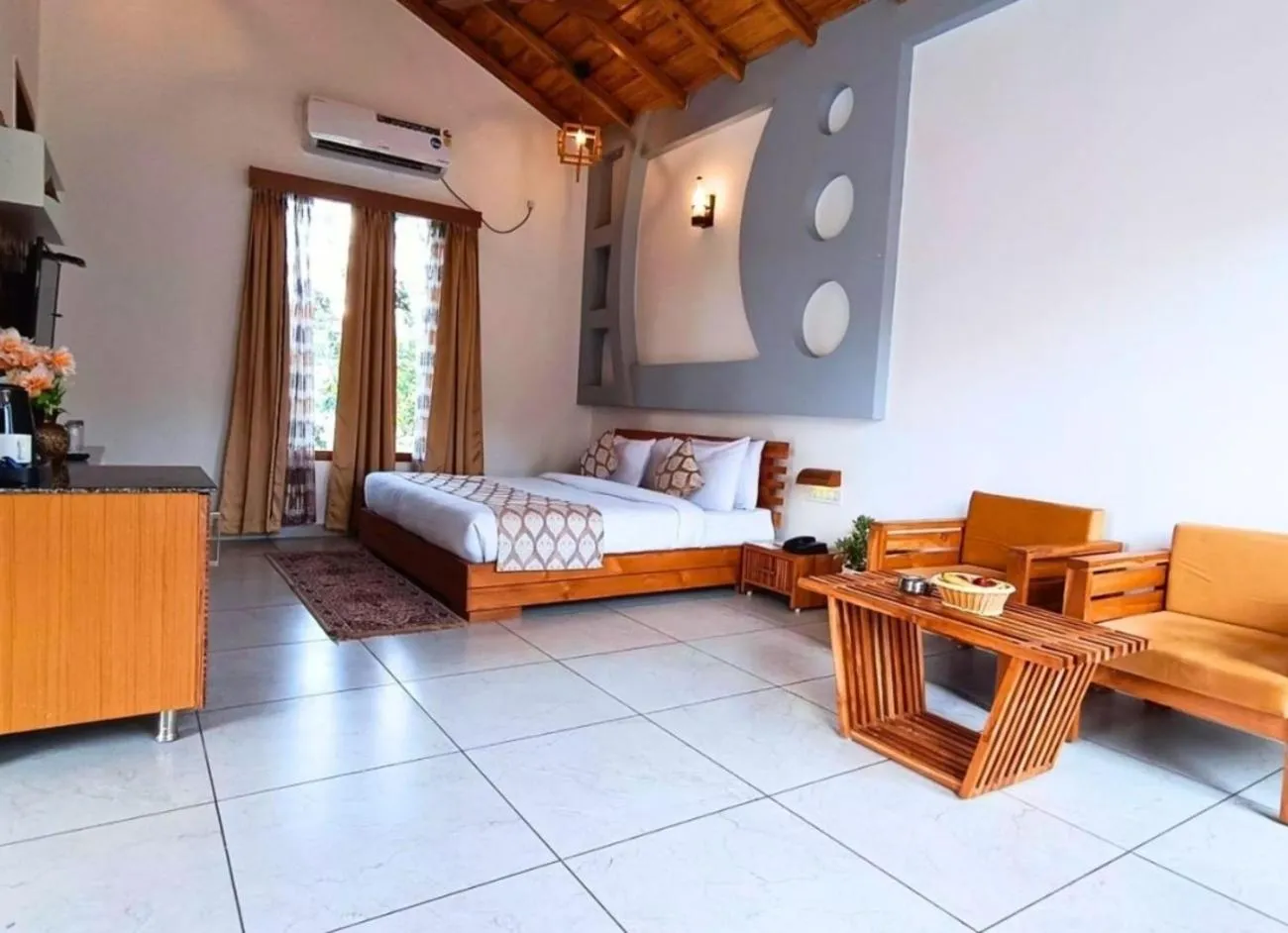 Bedroom, Bed in KK Jungle View Resort - Jim Corbett