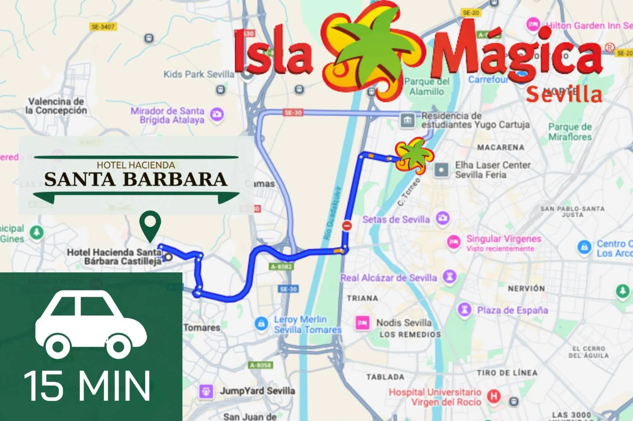 Nearby landmark in HOTEL HACIENDA SANTA BARBARA