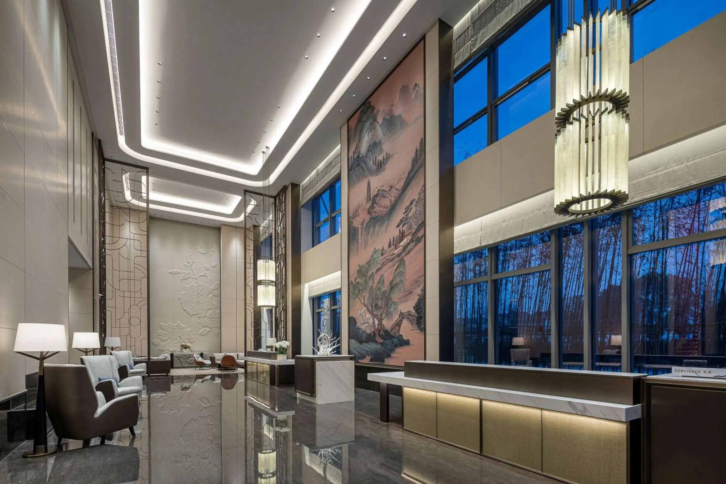 Lobby or reception in Wyndham Changzhou Xinbei Lobby or reception in Wyndham Changzhou Xinbei