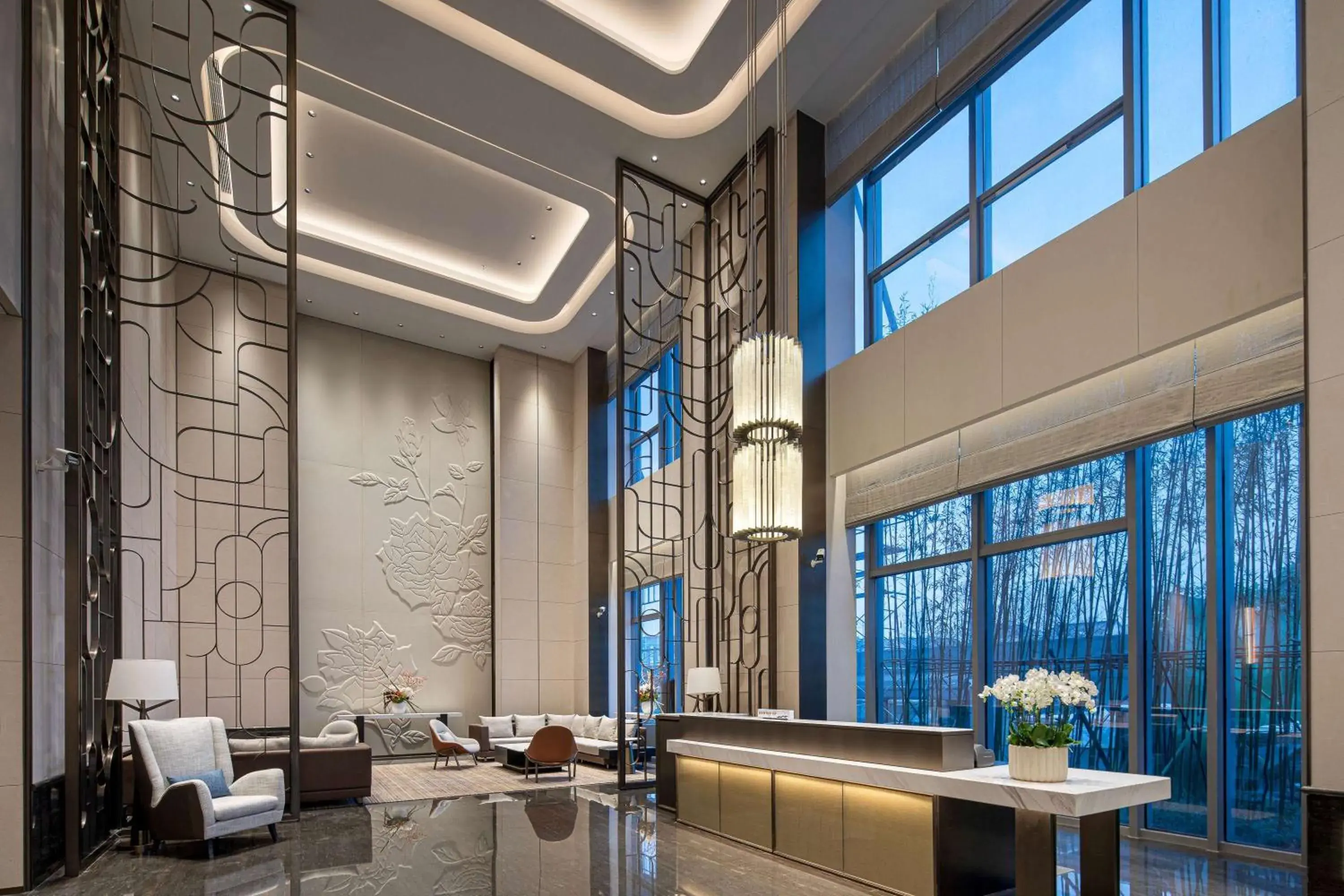 Lobby or reception in Wyndham Changzhou Xinbei Lobby or reception in Wyndham Changzhou Xinbei