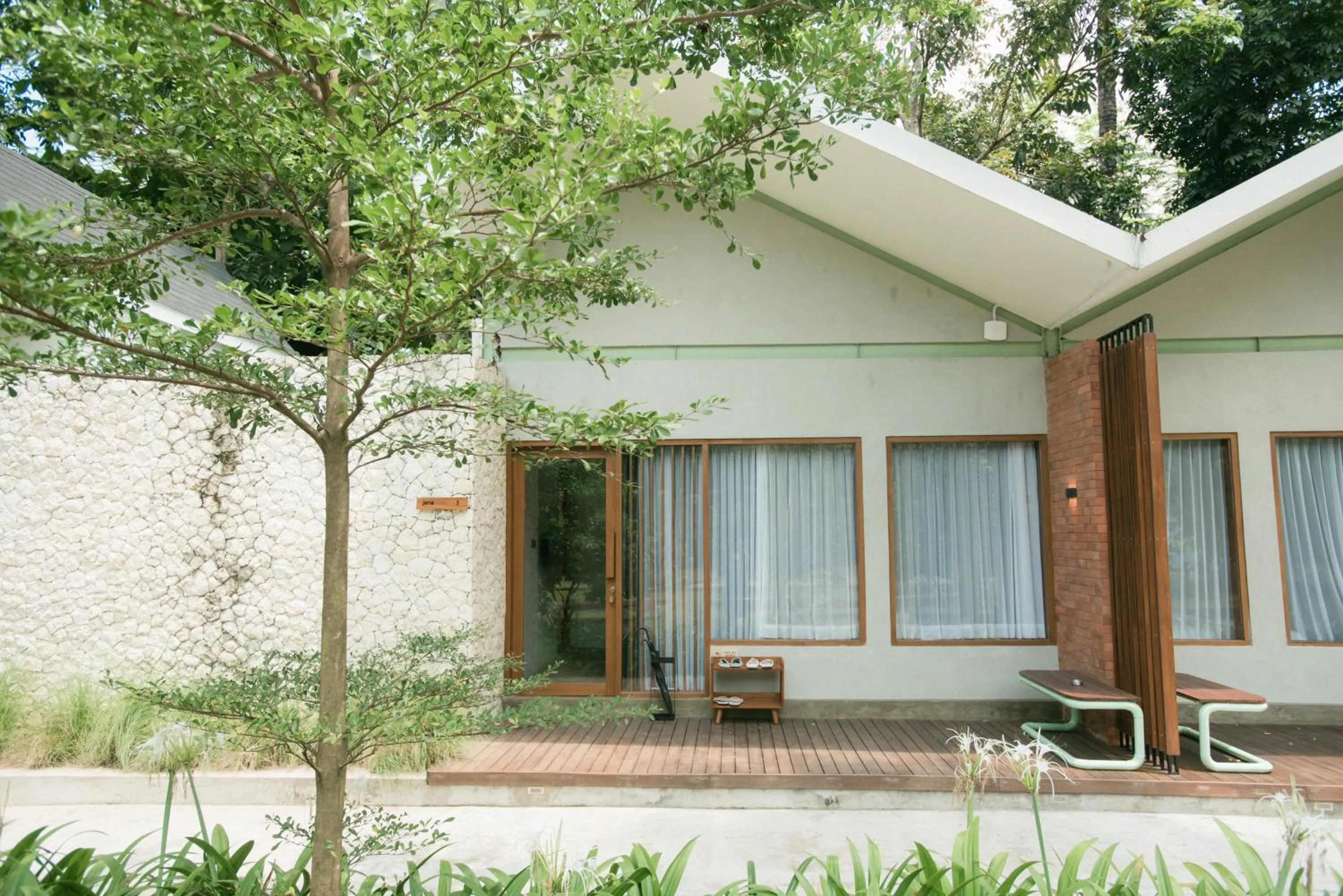 Balcony/Terrace in LAYANA FARMSTAY