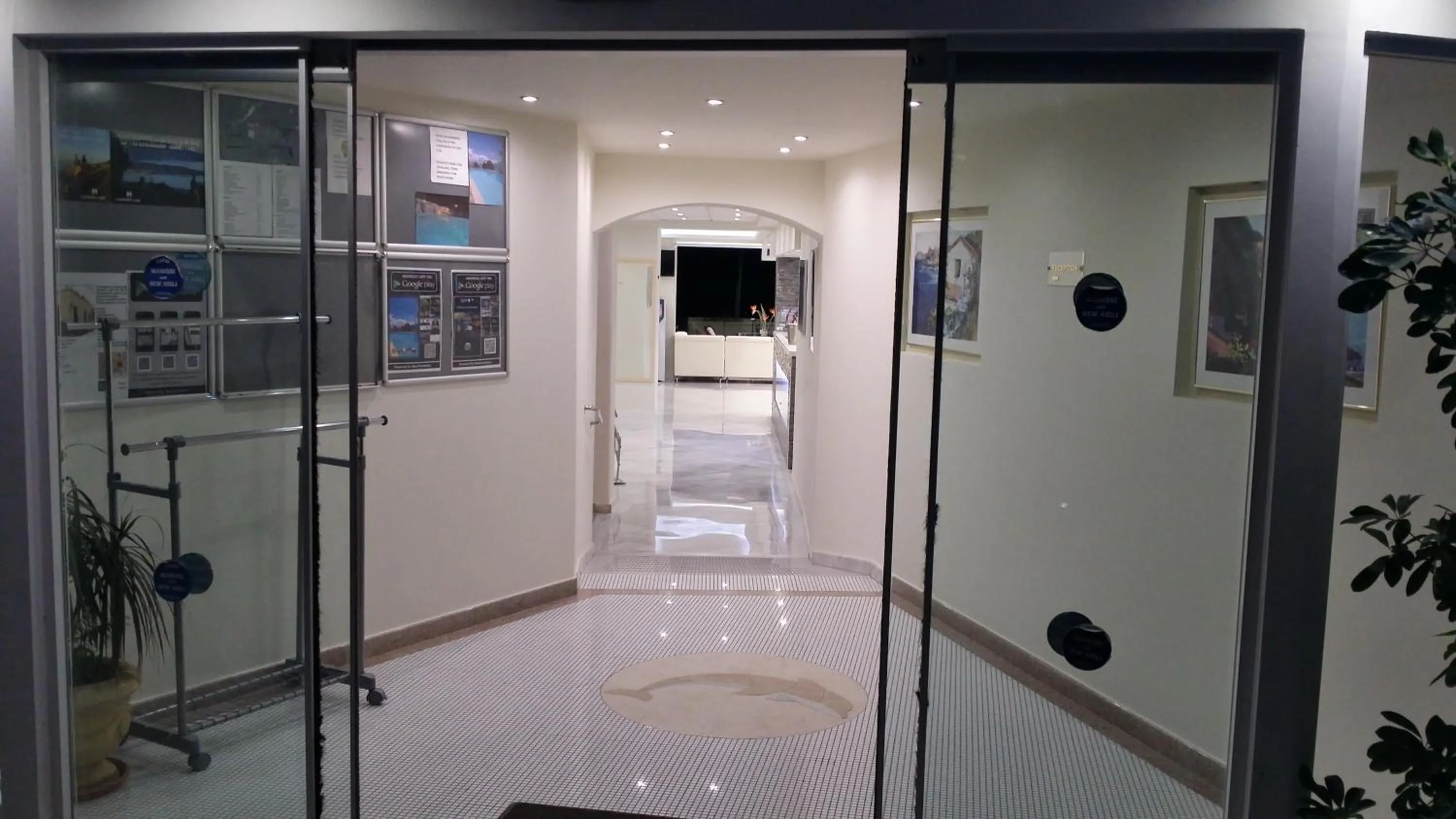 Facade/entrance in New Aegli Resort Hotel