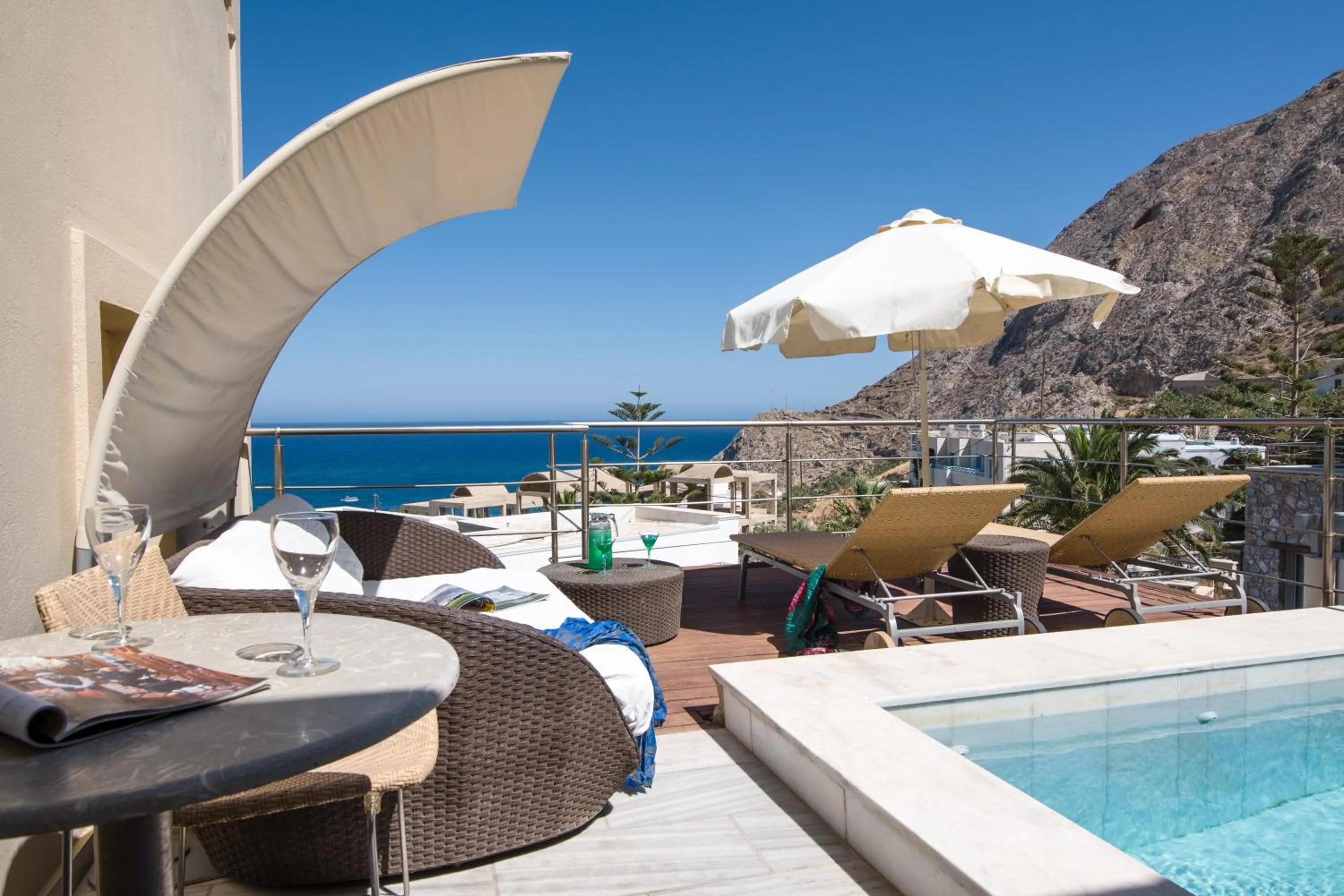 Balcony/Terrace in Antinea Suites Hotel & Spa