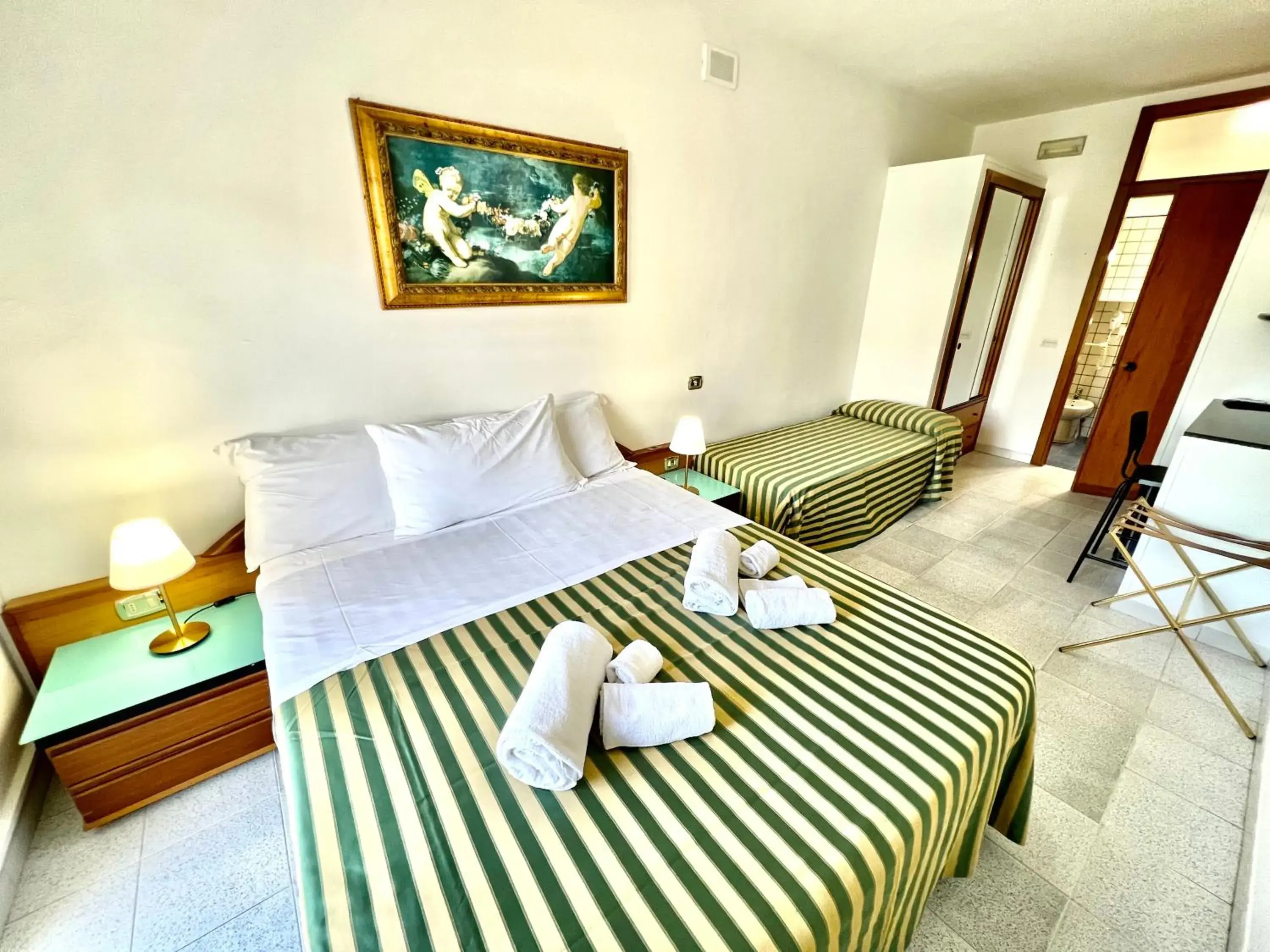 Bed in Hotel Minerva Bed in Hotel Minerva