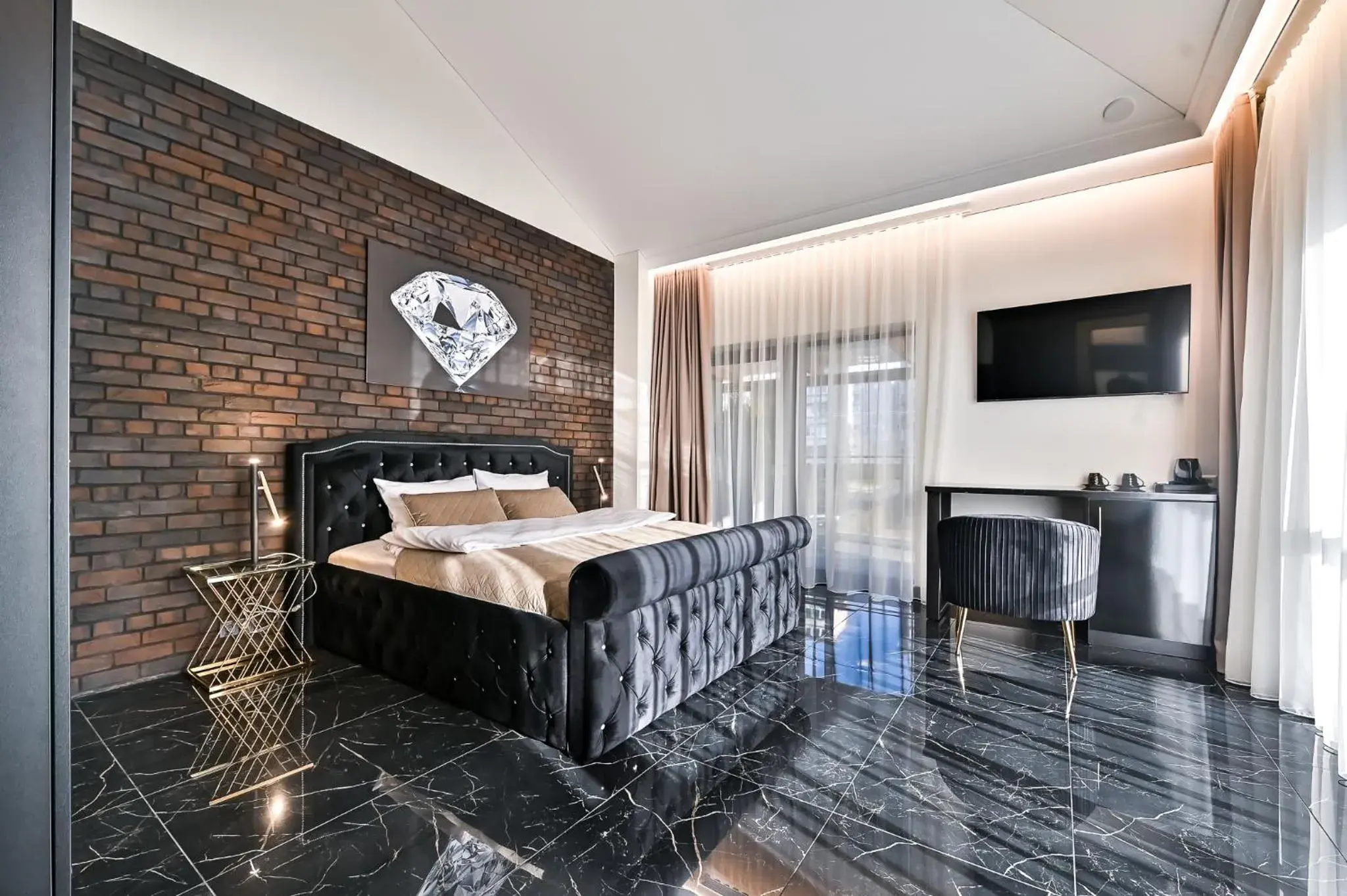 Superior Double Room with Terrace in Diamond svečių namai Superior Double Room with Terrace in Diamond svečių namai