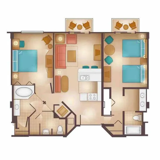 Floor Plan in Disney's Saratoga Springs Resort & Spa