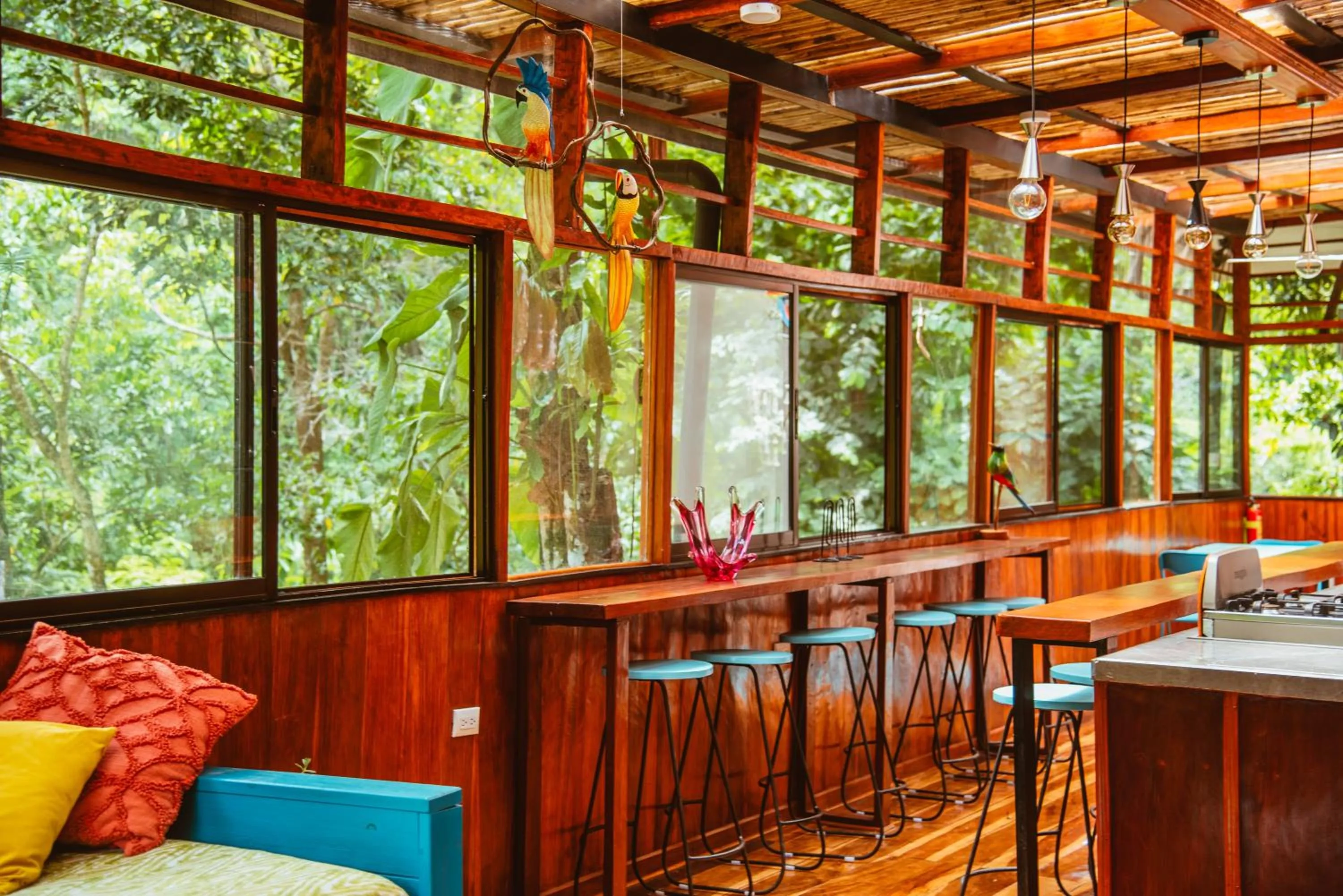 Communal lounge/ TV room in Selva Madre Eco-Sanctuary