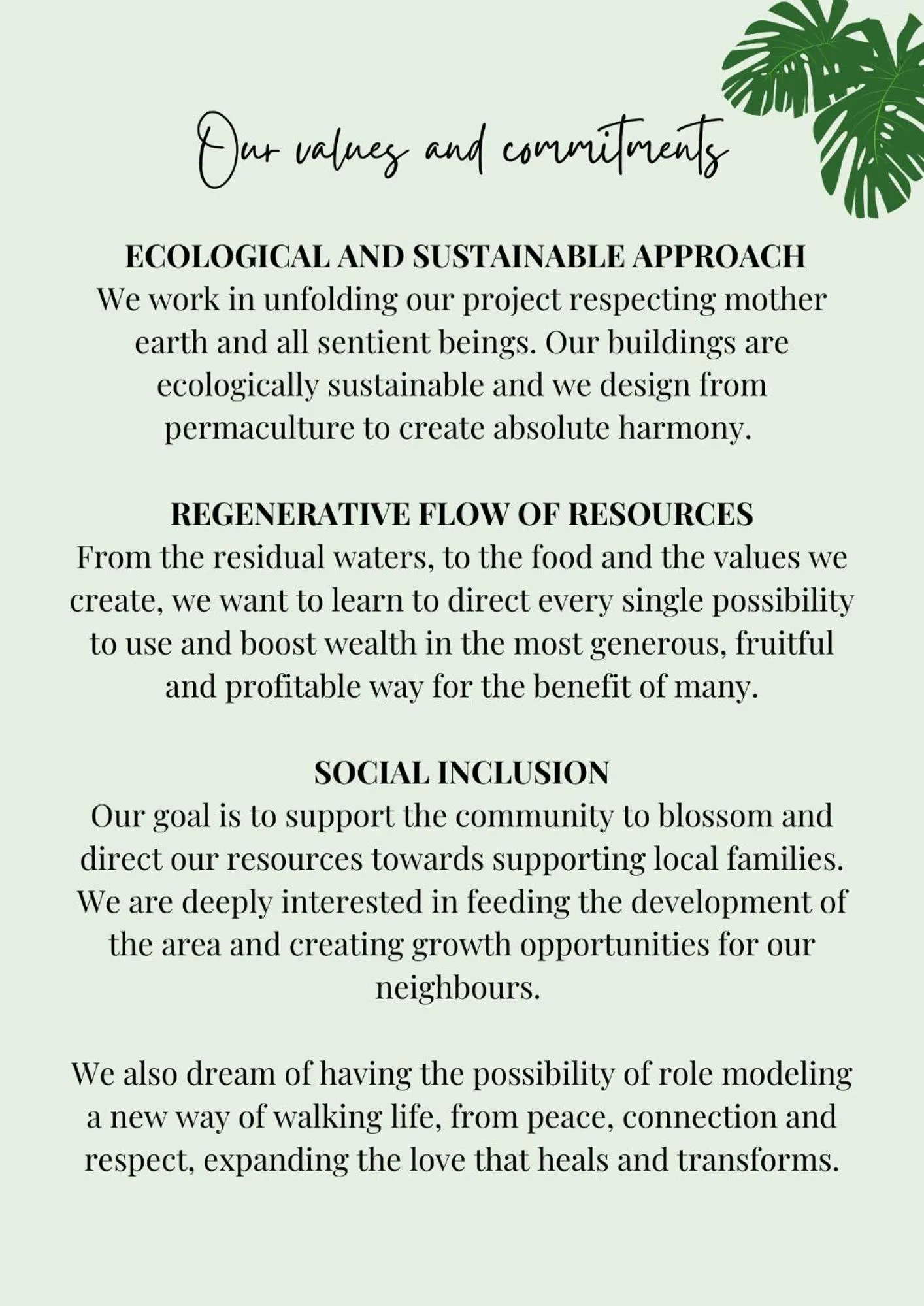 Activities in Selva Madre Eco-Sanctuary