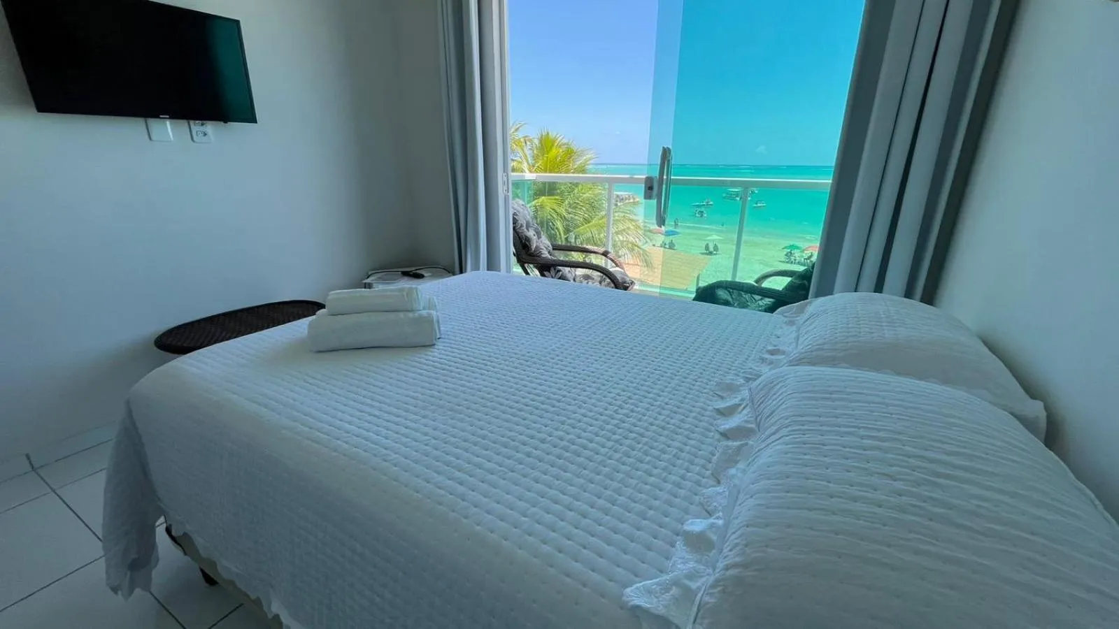 Natural landscape, Bed in Pousada Diana Maragogi