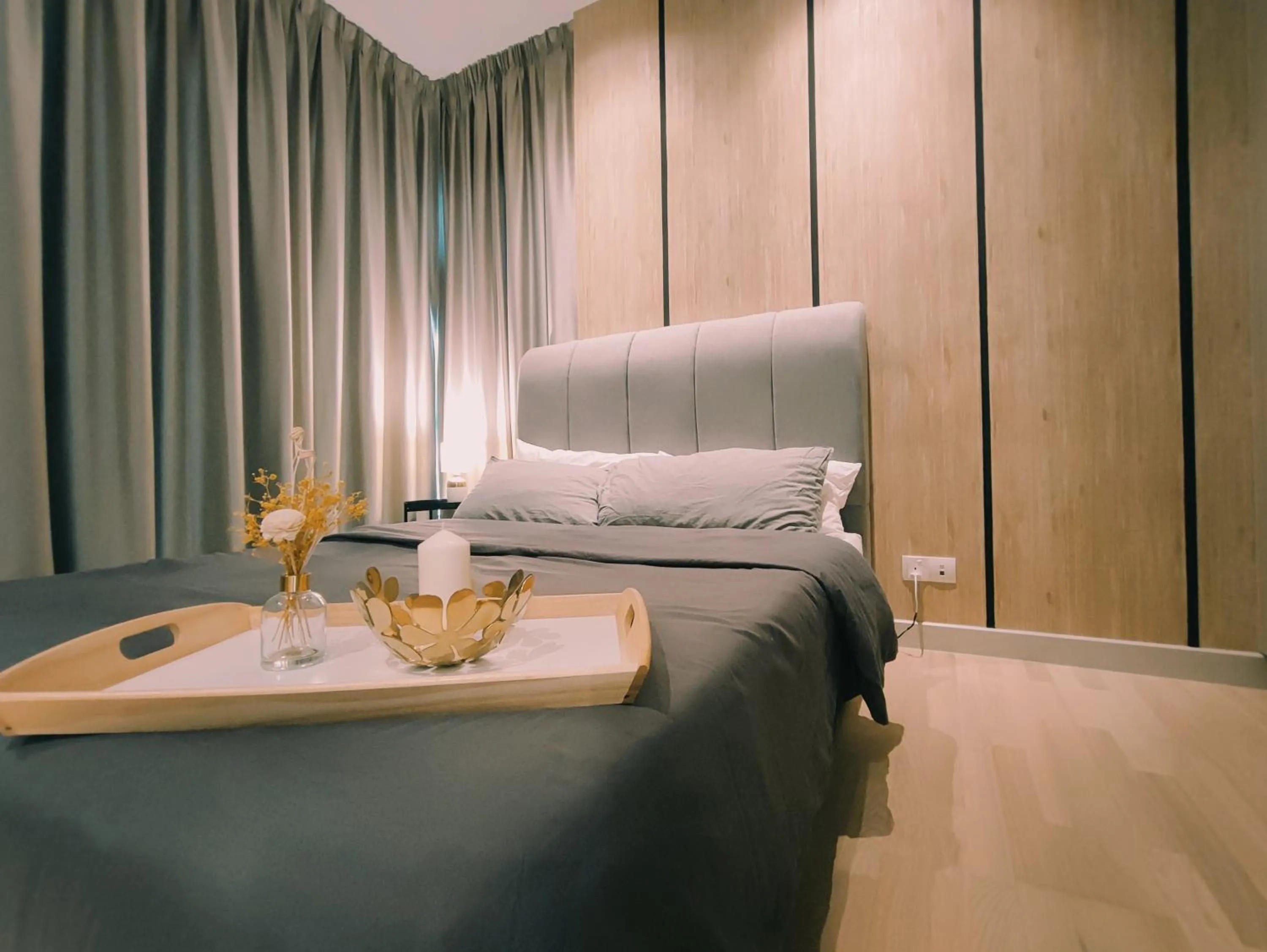 Bed in Stylish KL Suite, KLCC View, Next to LRT, Datum Jelatek By Atlantis Management