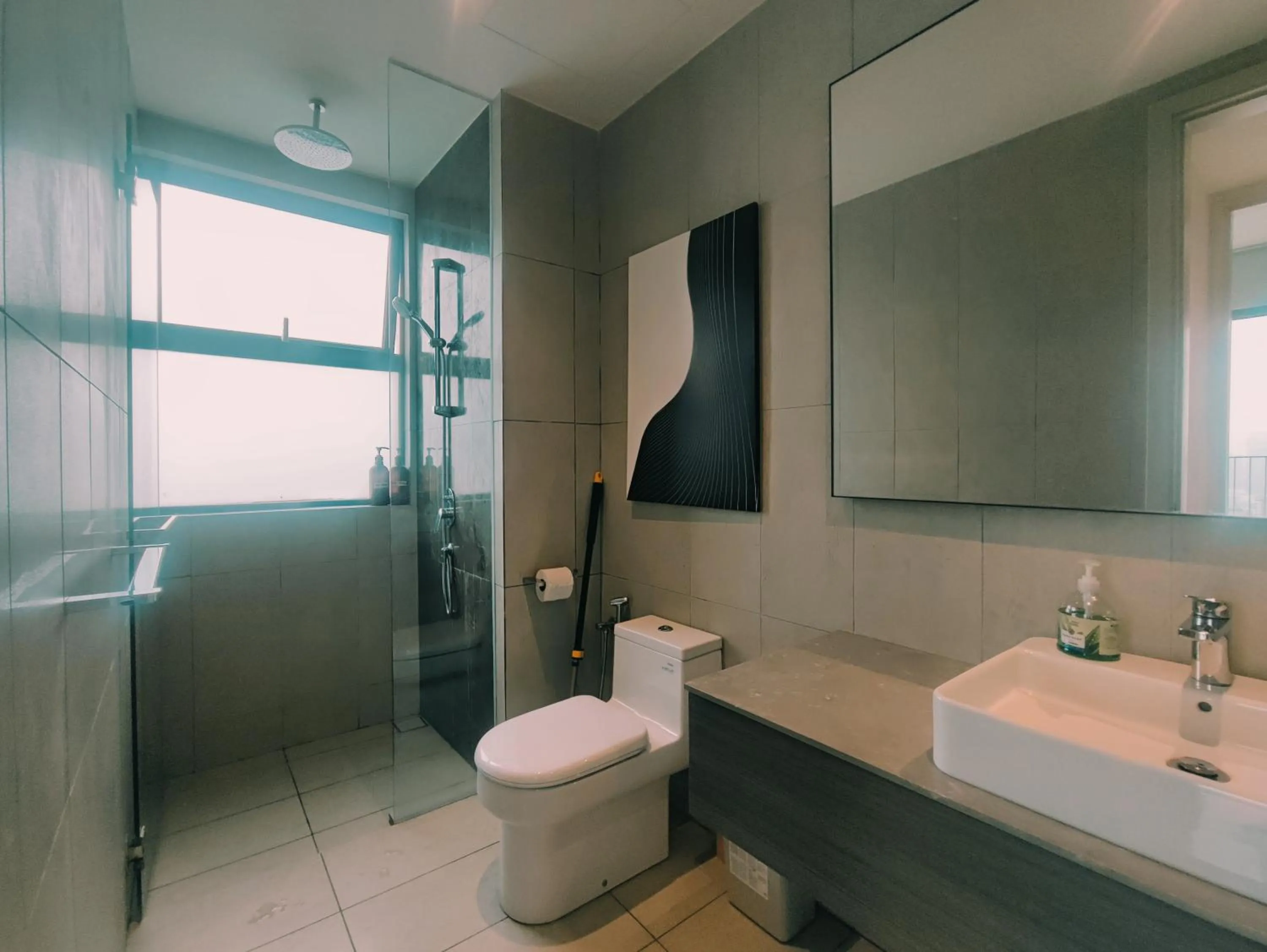 Shower in Stylish KL Suite, KLCC View, Next to LRT, Datum Jelatek By Atlantis Management