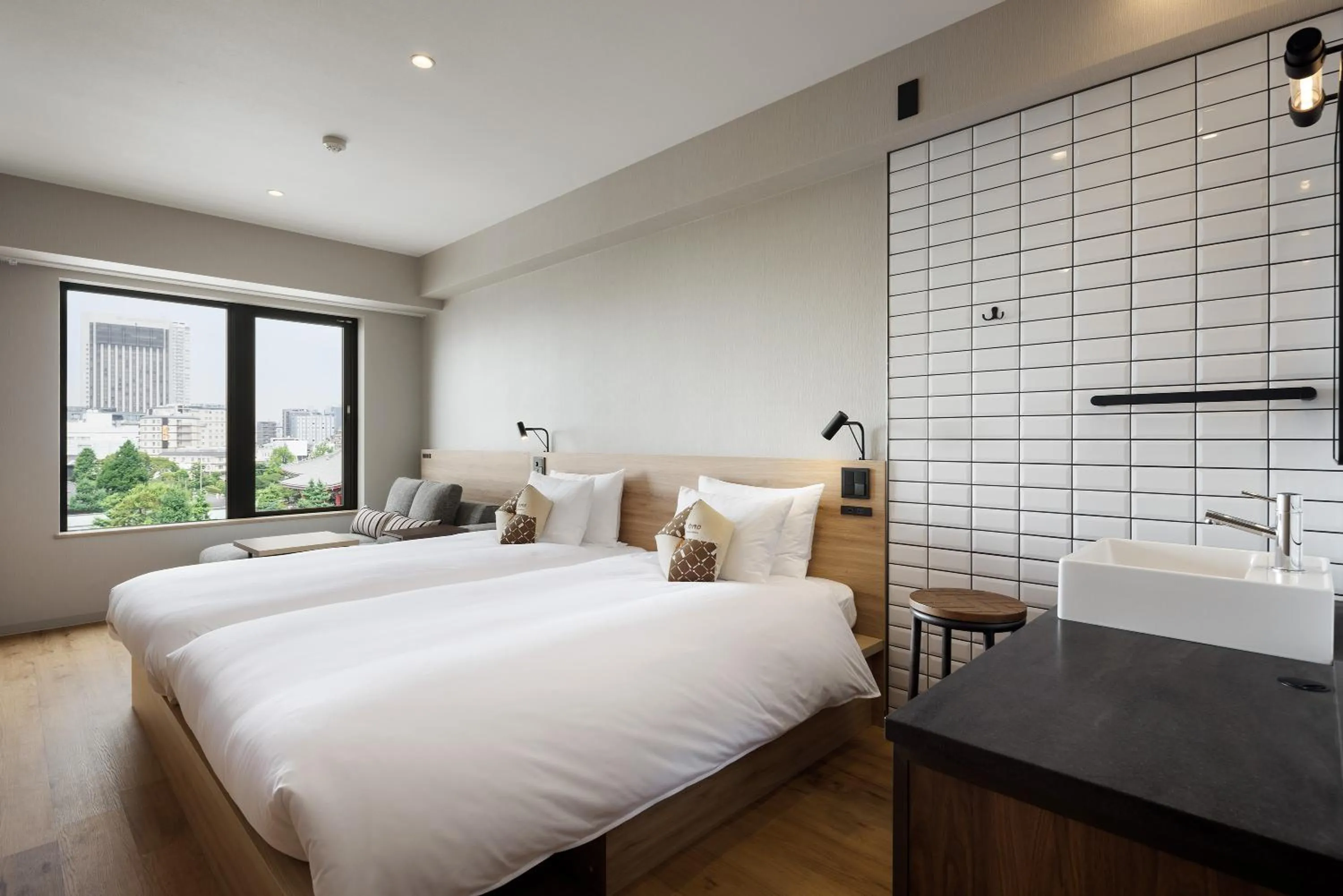 Photo of the whole room, Bed in OMO3 Asakusa by Hoshino Resorts