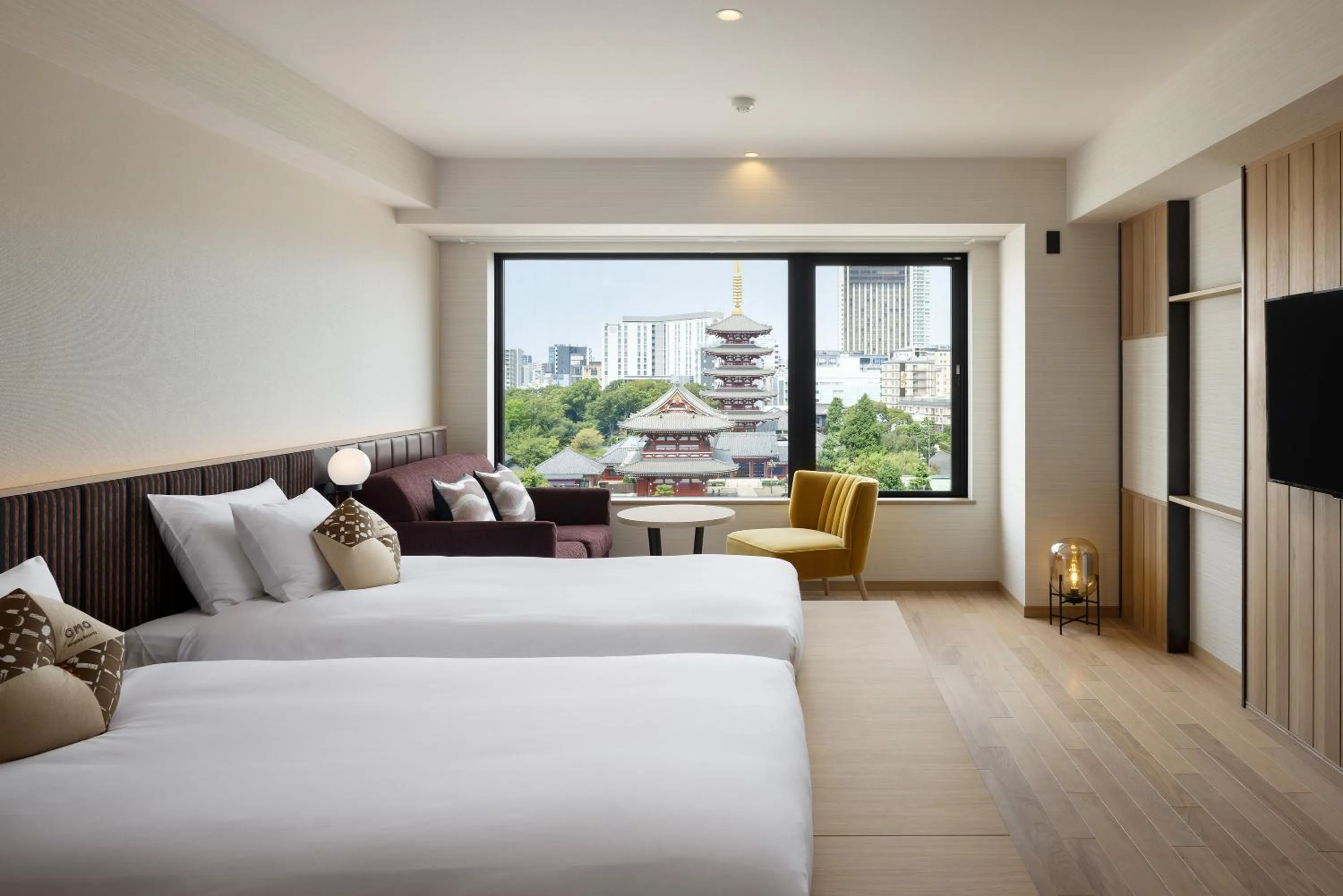 Photo of the whole room, Bed in OMO3 Asakusa by Hoshino Resorts