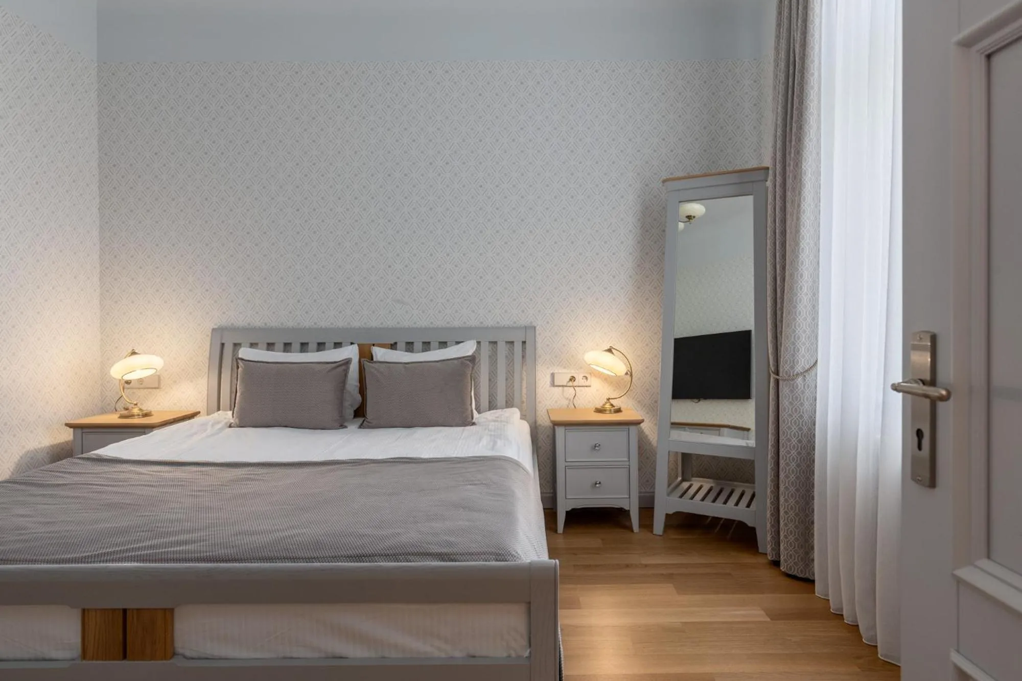 Bed in Roze Kūrmājas Residence