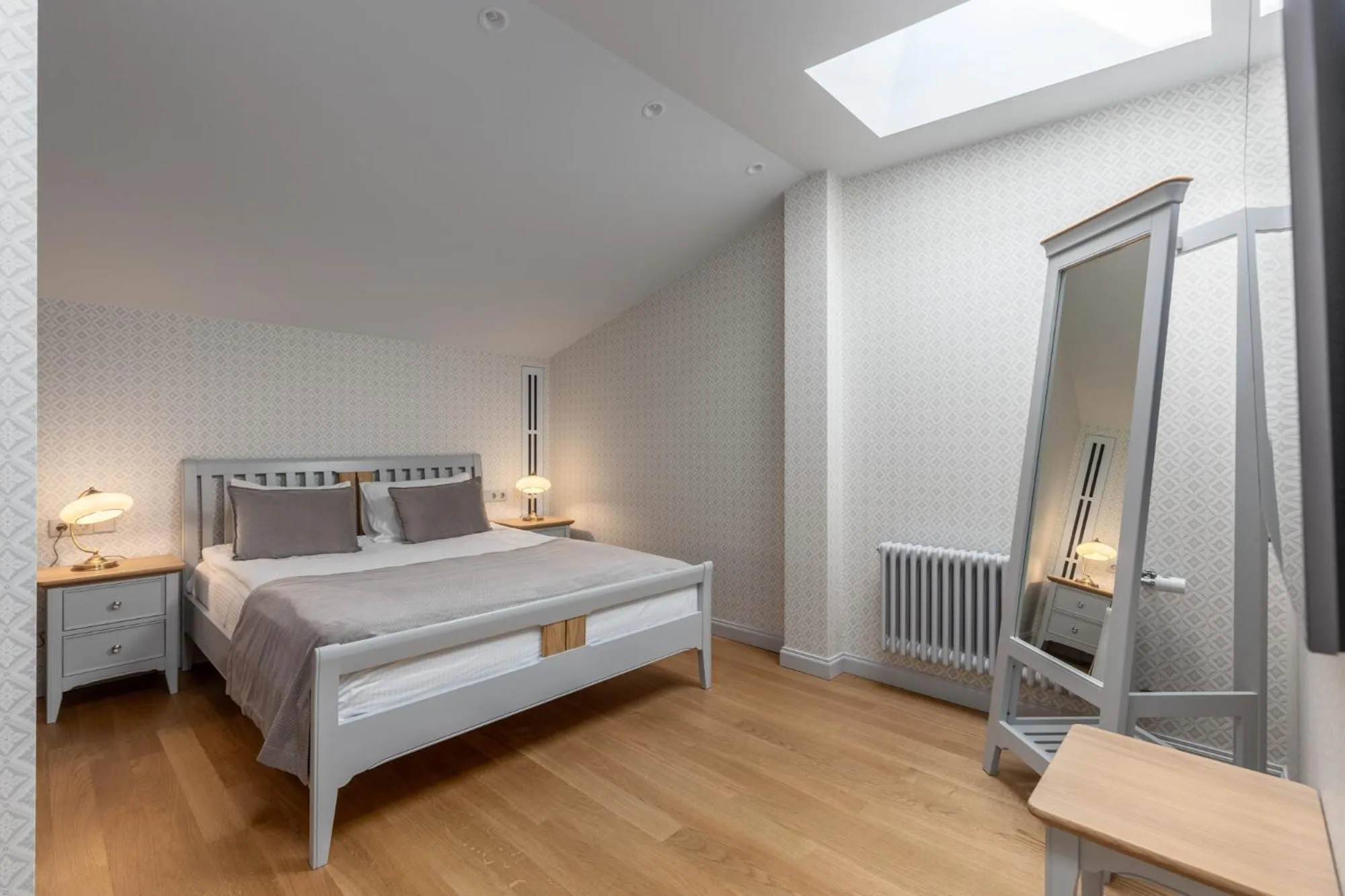 Bed in Roze Kūrmājas Residence