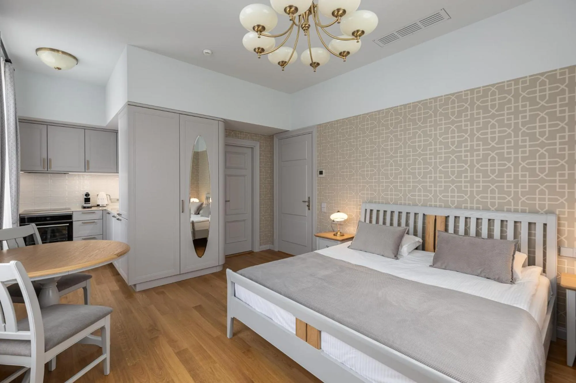 Bed in Roze Kūrmājas Residence