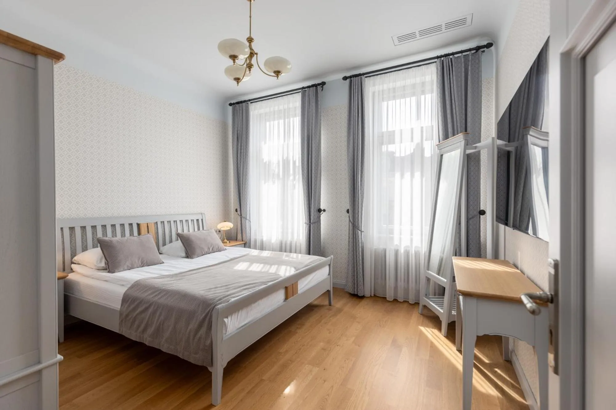 Bed in Roze Kūrmājas Residence