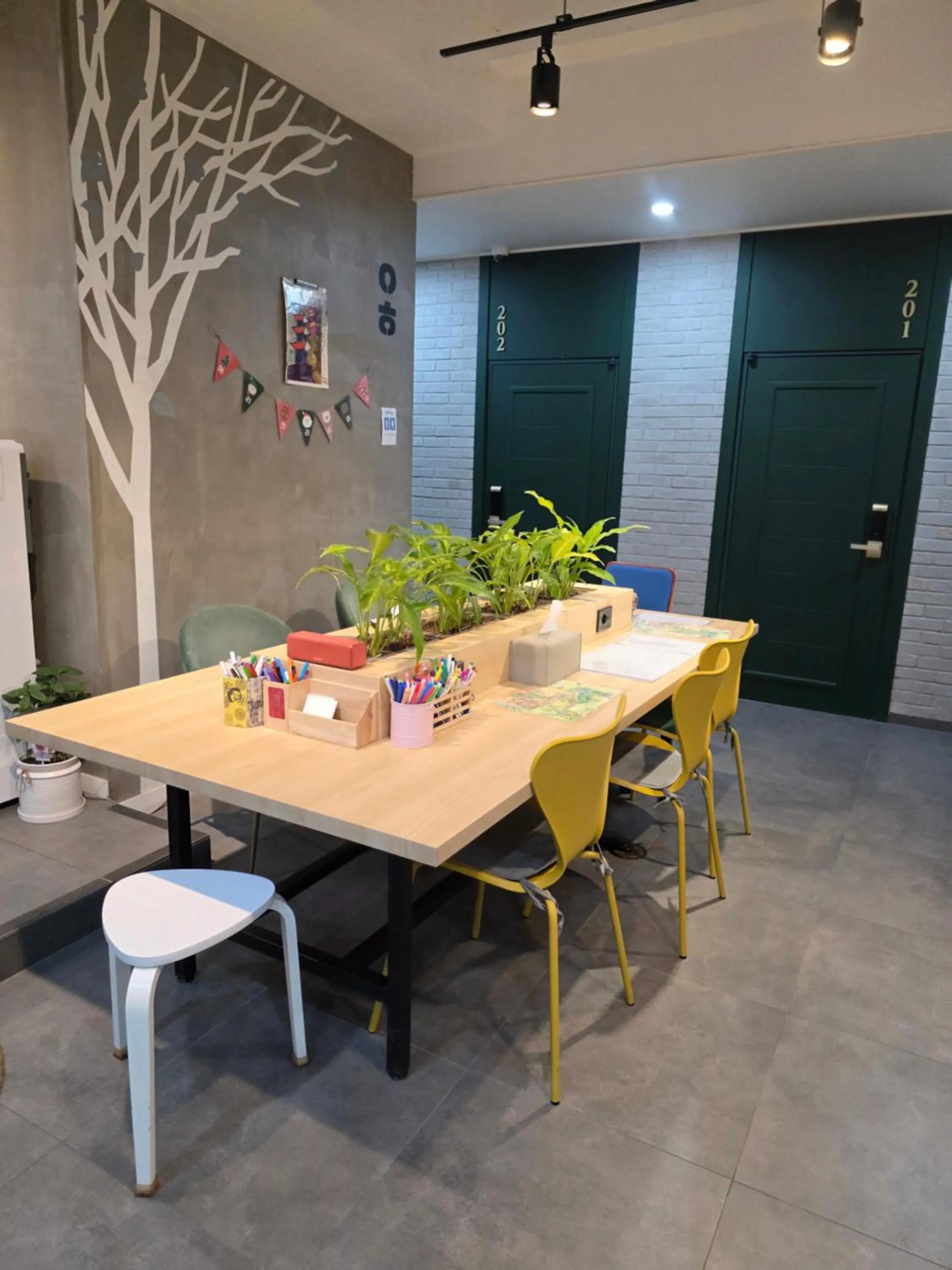 Seating area in Aha Stay