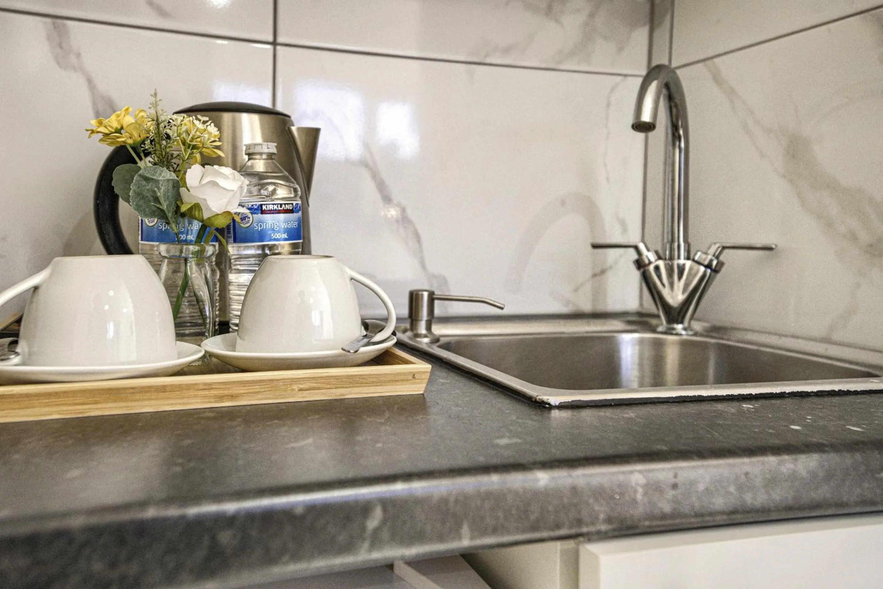 Kitchen or kitchenette in The Finsbury Deluxe Apartments