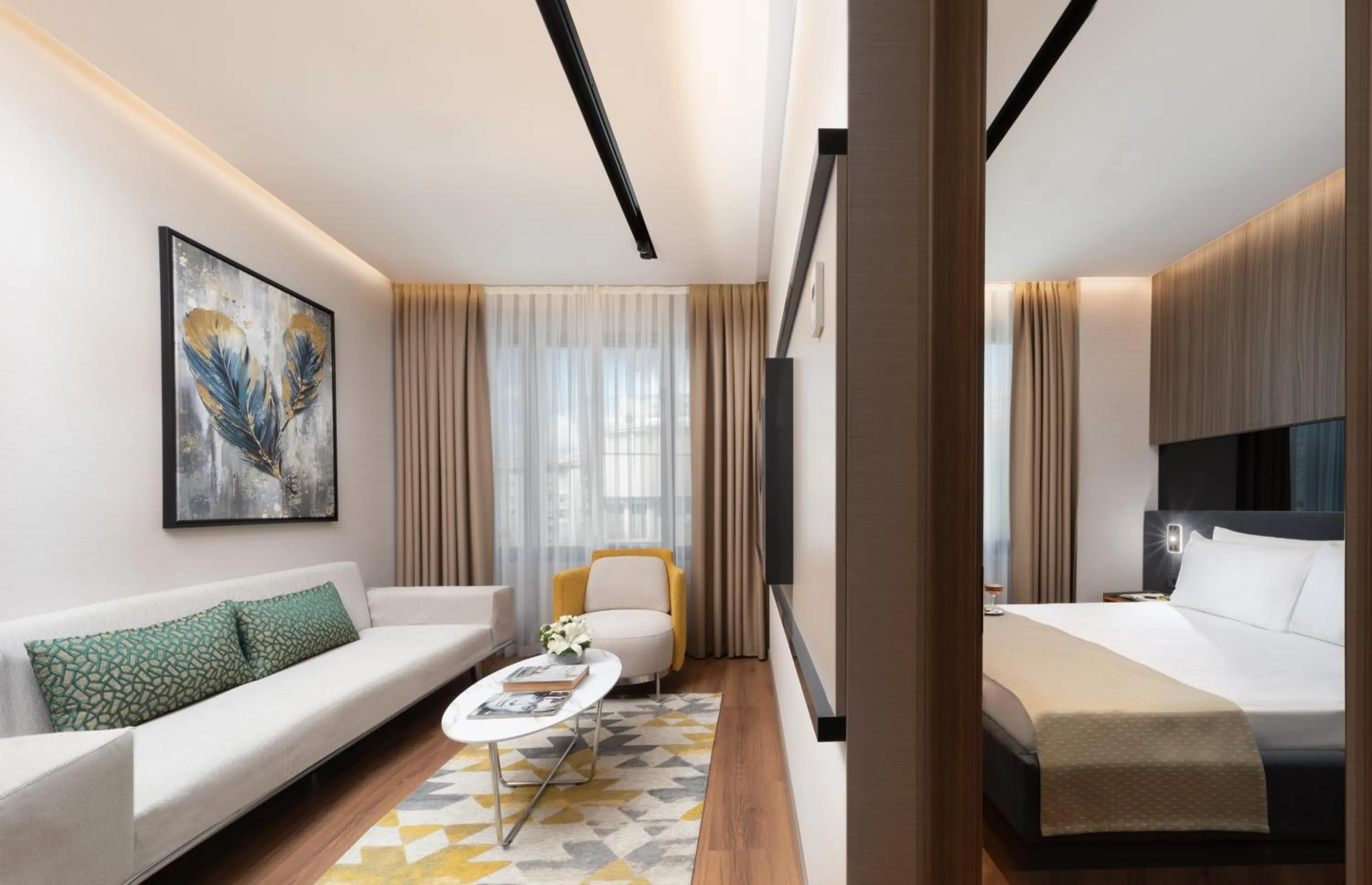 Seating area, Bed in Nish Palace Beşiktaş