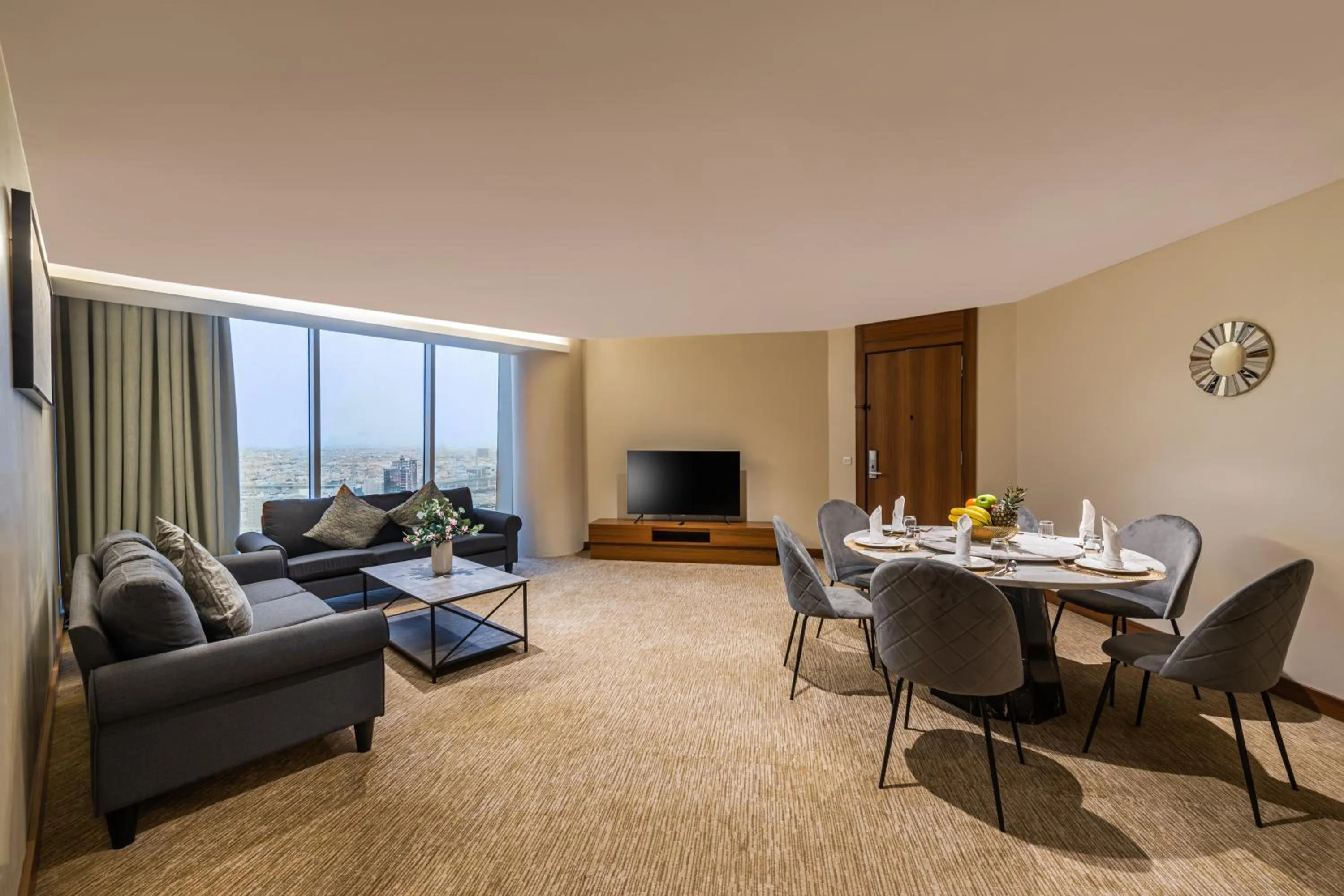 Living room in HDB Financial District