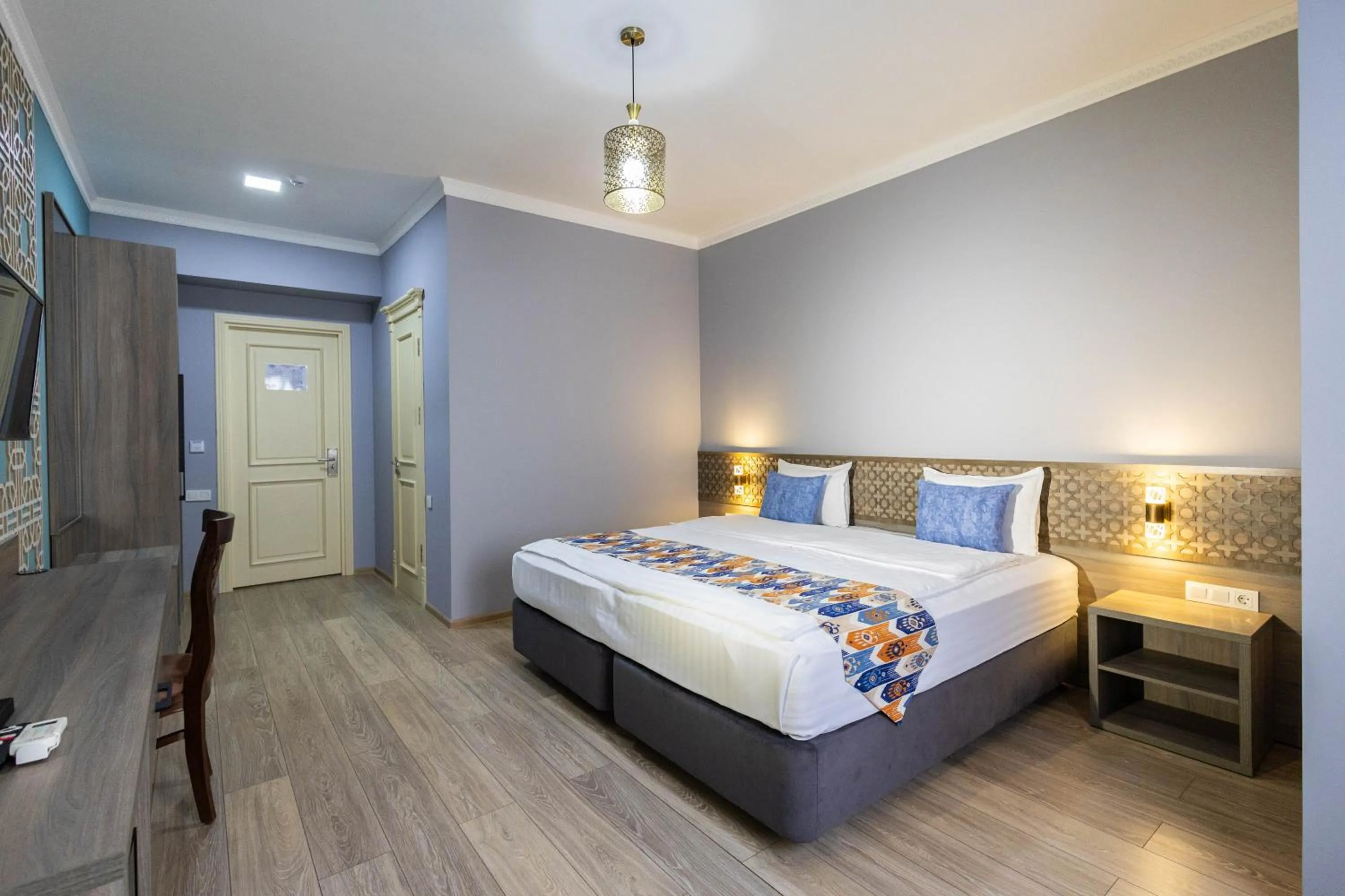 Bed in Khan Hotel Samarkand