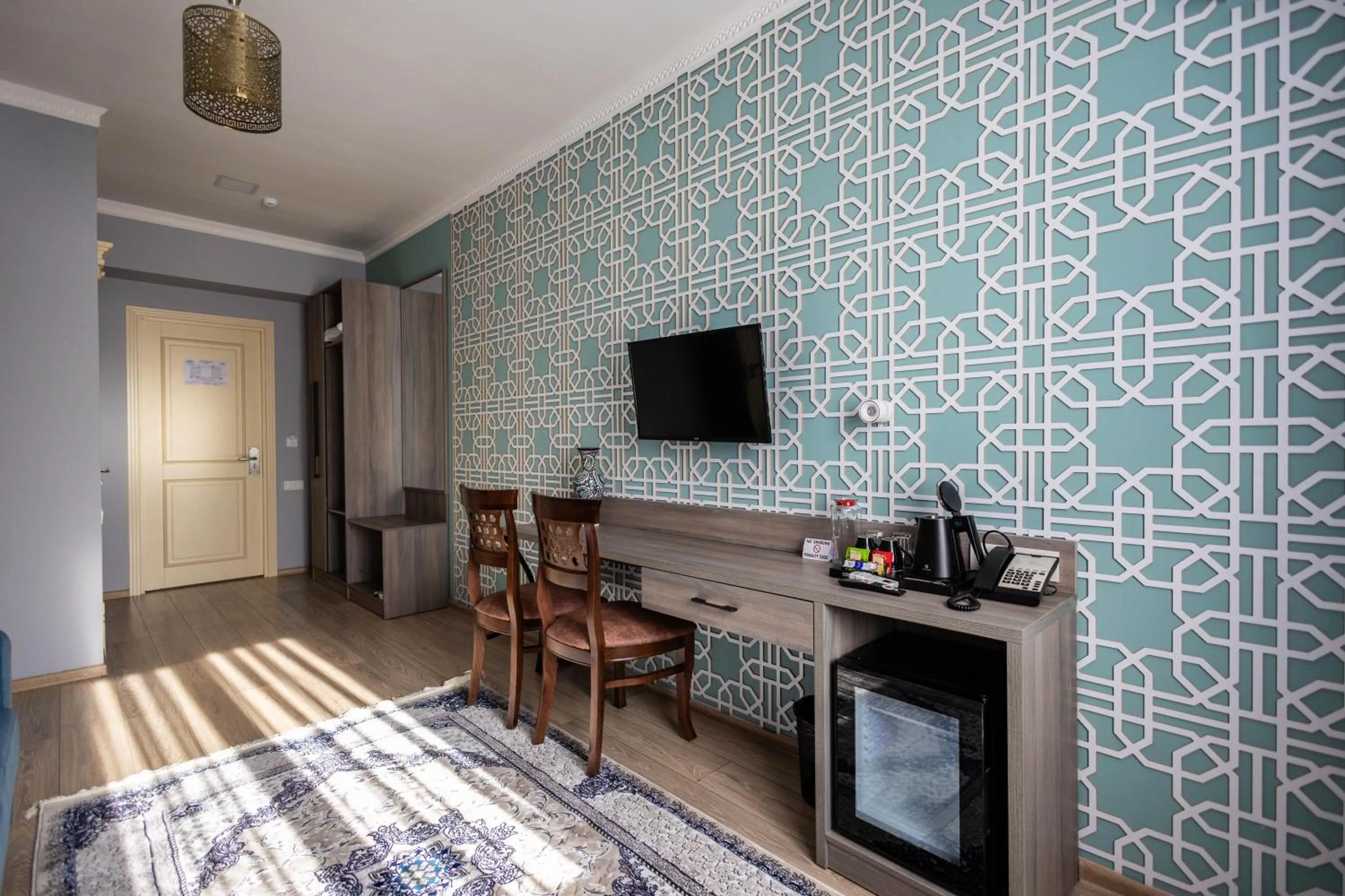 Bed in Khan Hotel Samarkand