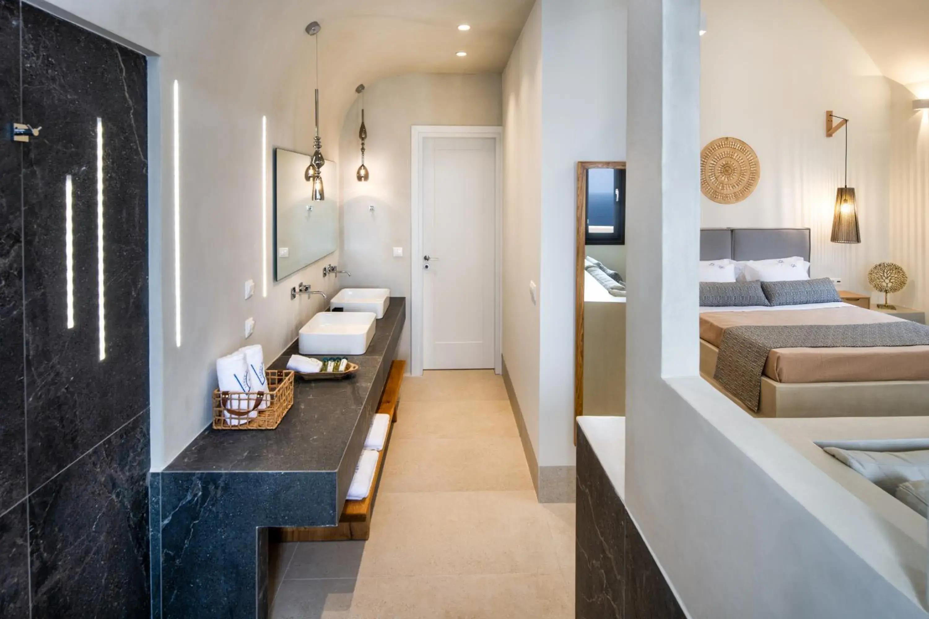 Bathroom, Bed in Venus Sunrise Suites & Villas Bathroom, Bed in Venus Sunrise Suites & Villas